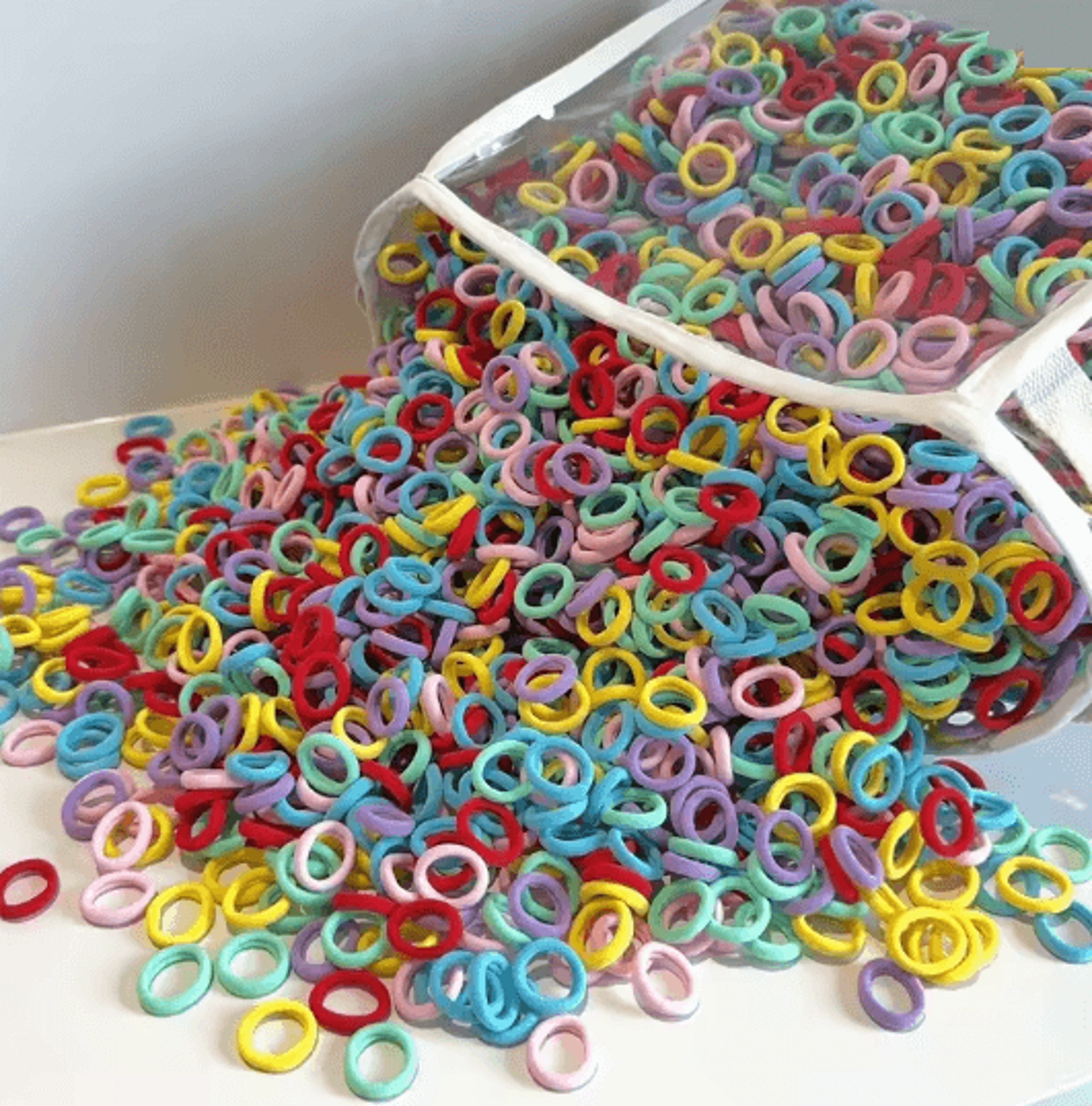 ColorPop Soft Nylon Hair Ties Elastic Ponytail Bands For Kids And Girls 10