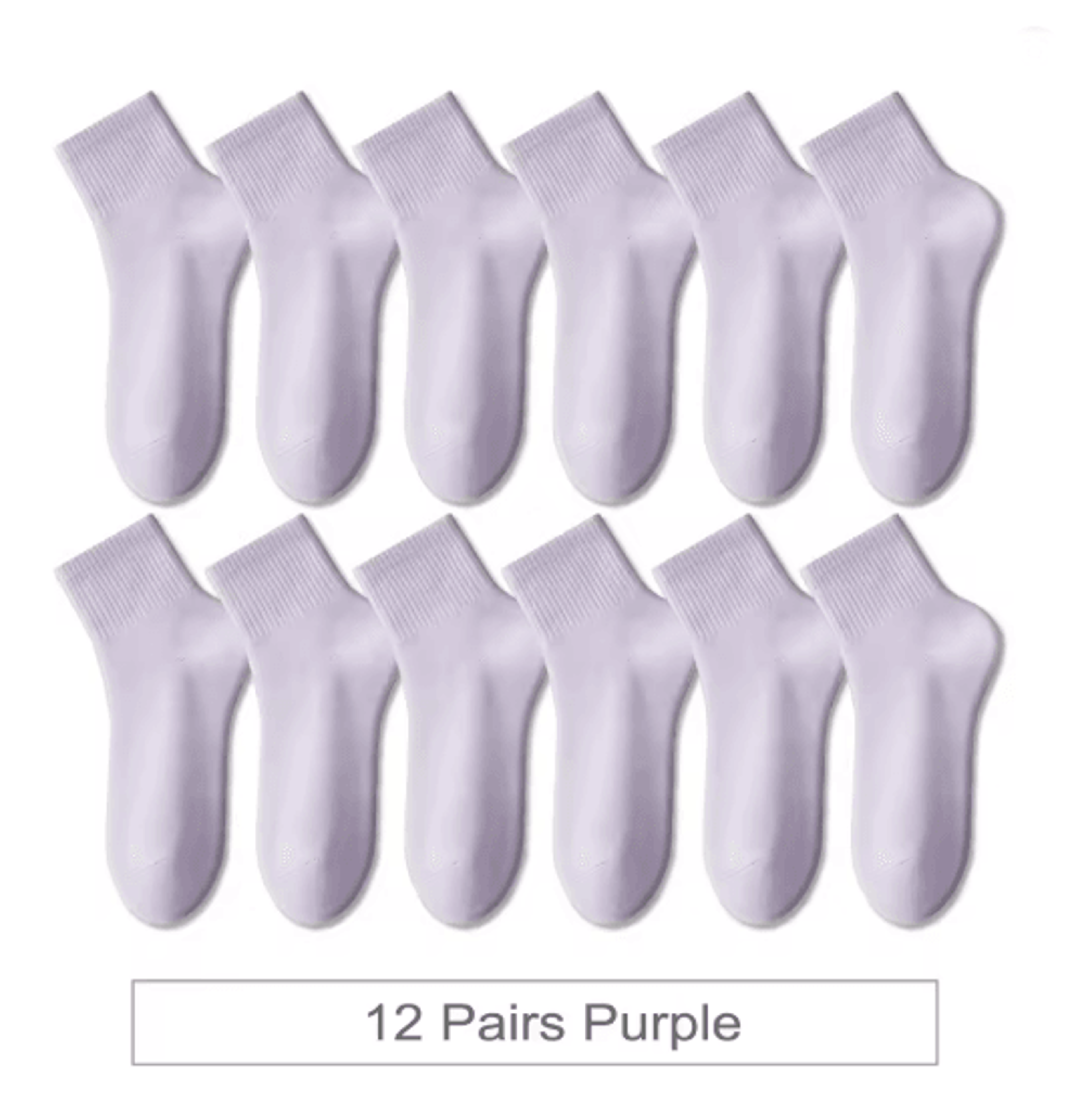 ColorStep Cotton Ankle Socks Breathable Everyday Socks 12 Pairs 18