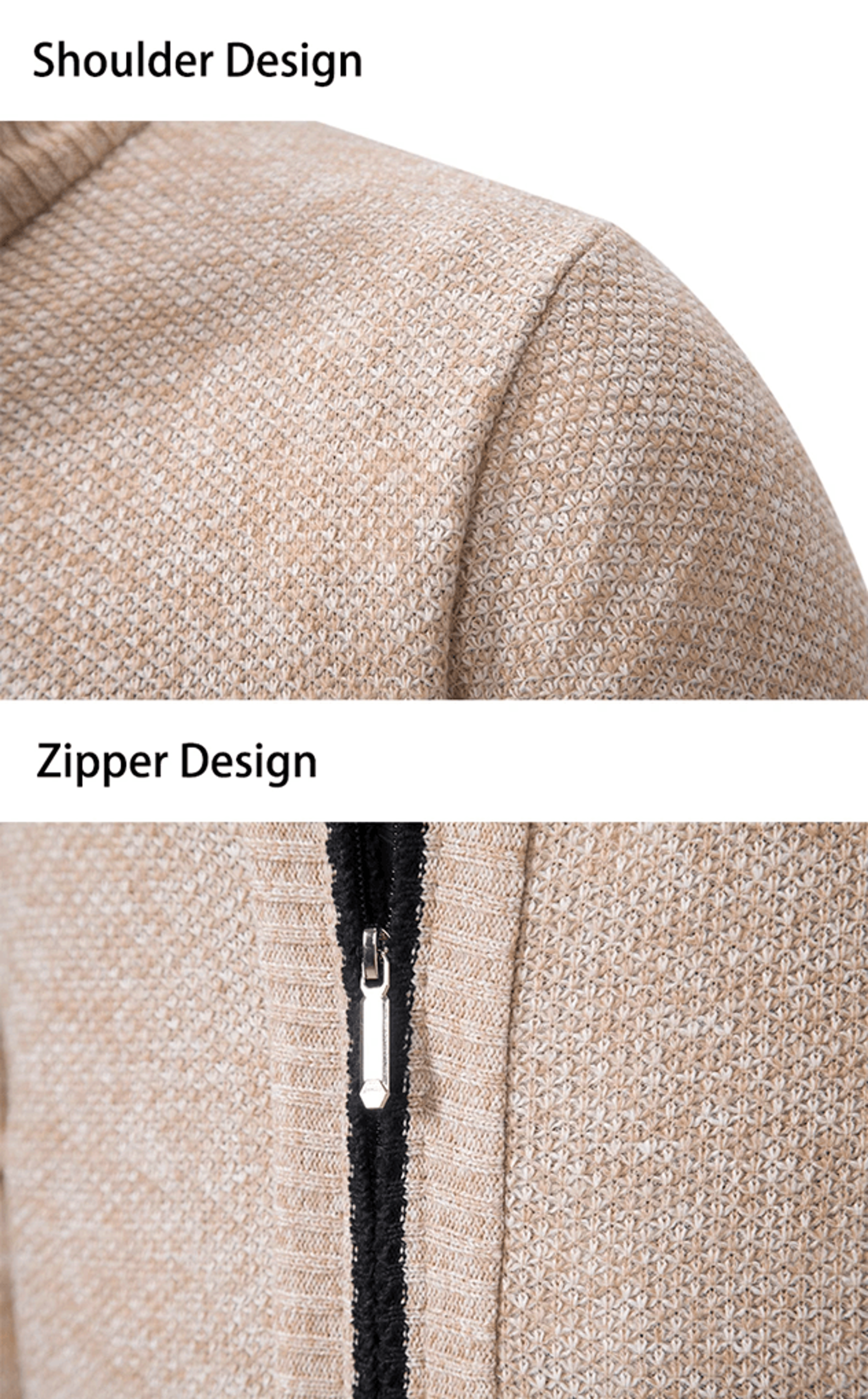 WarmGuard Mens Fleece Zip Up Jacket Stand Collar Casual Sports Coat 1