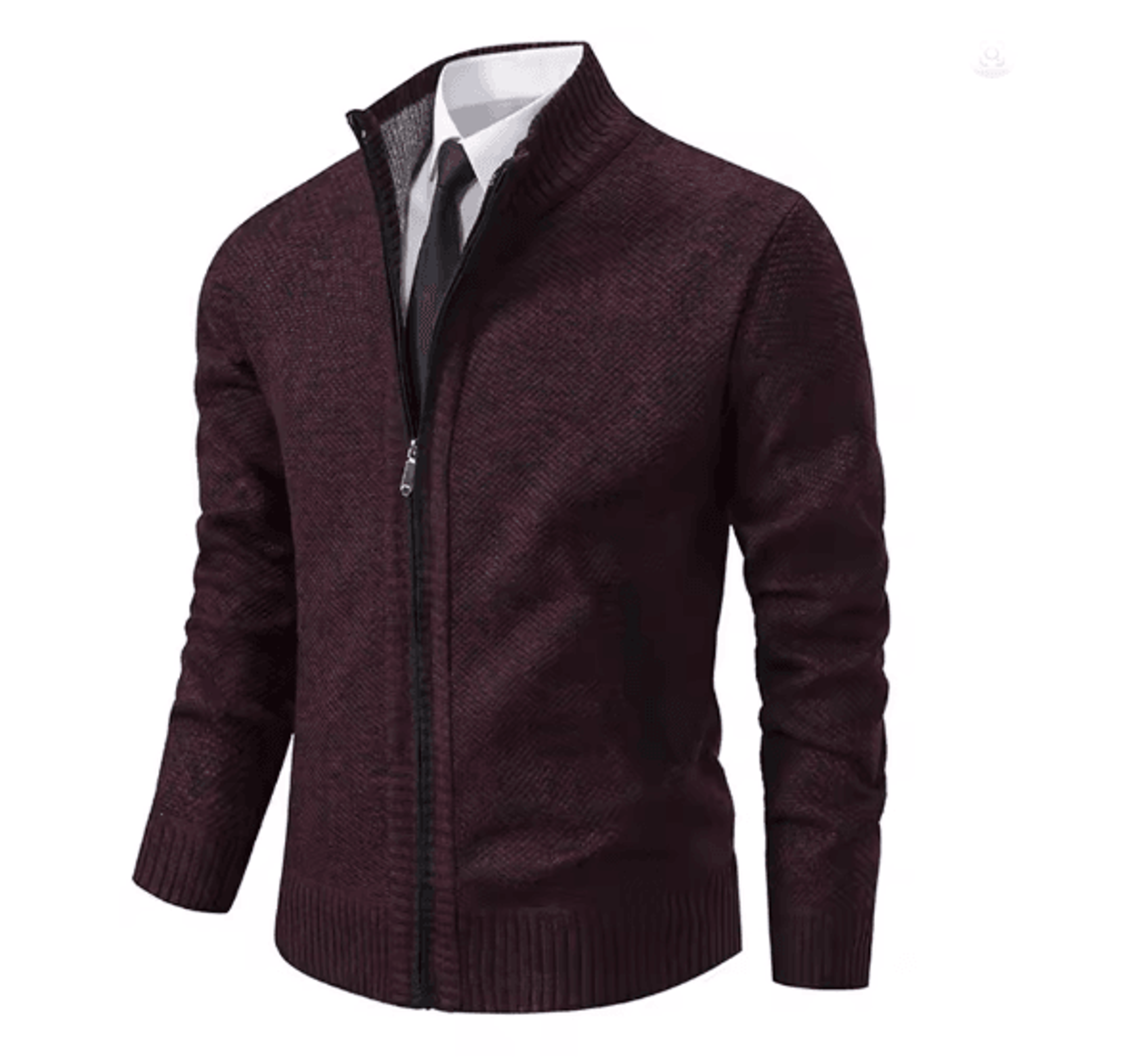 WarmGuard Mens Fleece Zip Up Jacket Stand Collar Casual Sports Coat 2