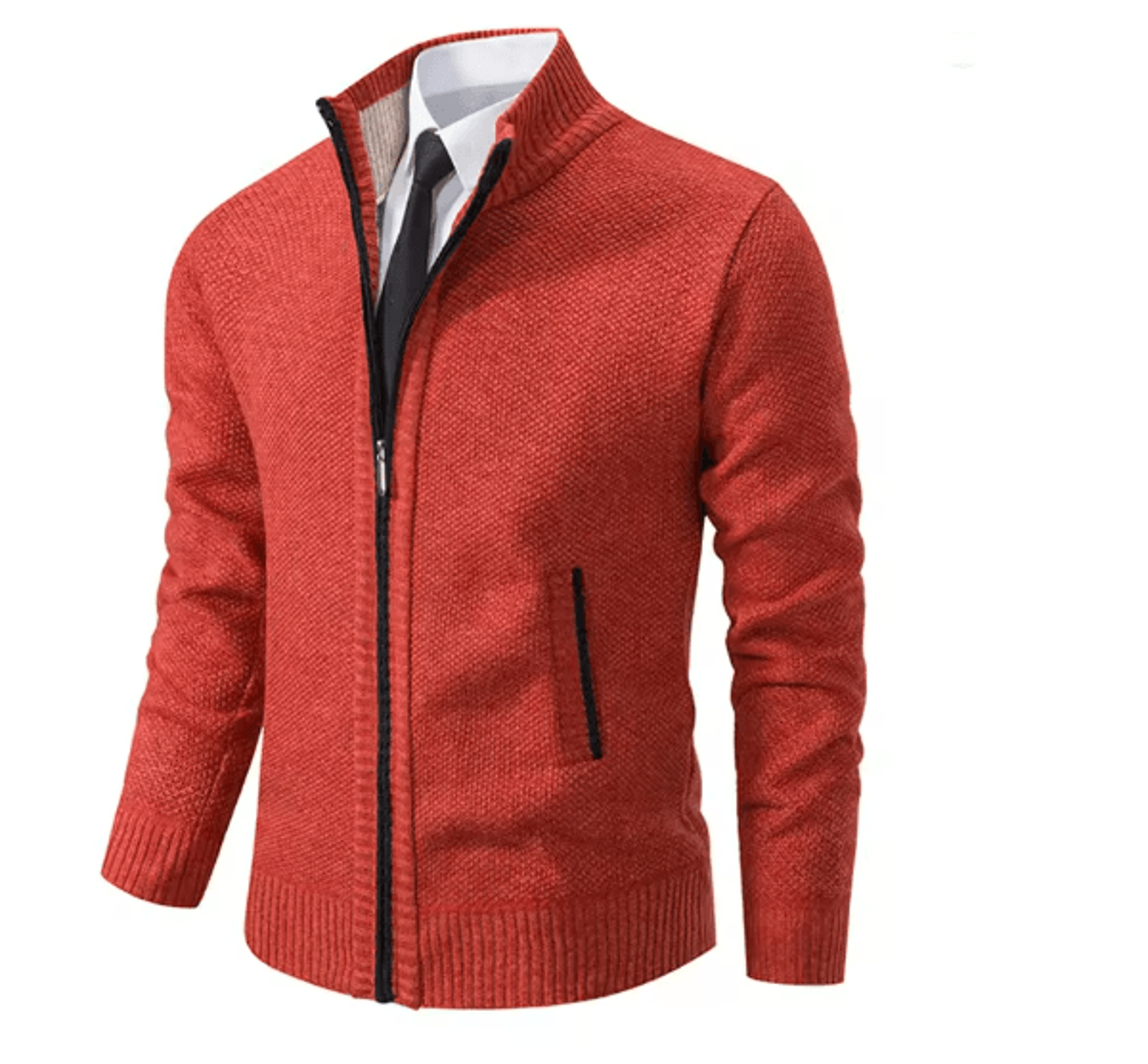 WarmGuard Mens Fleece Zip Up Jacket Stand Collar Casual Sports Coat 4