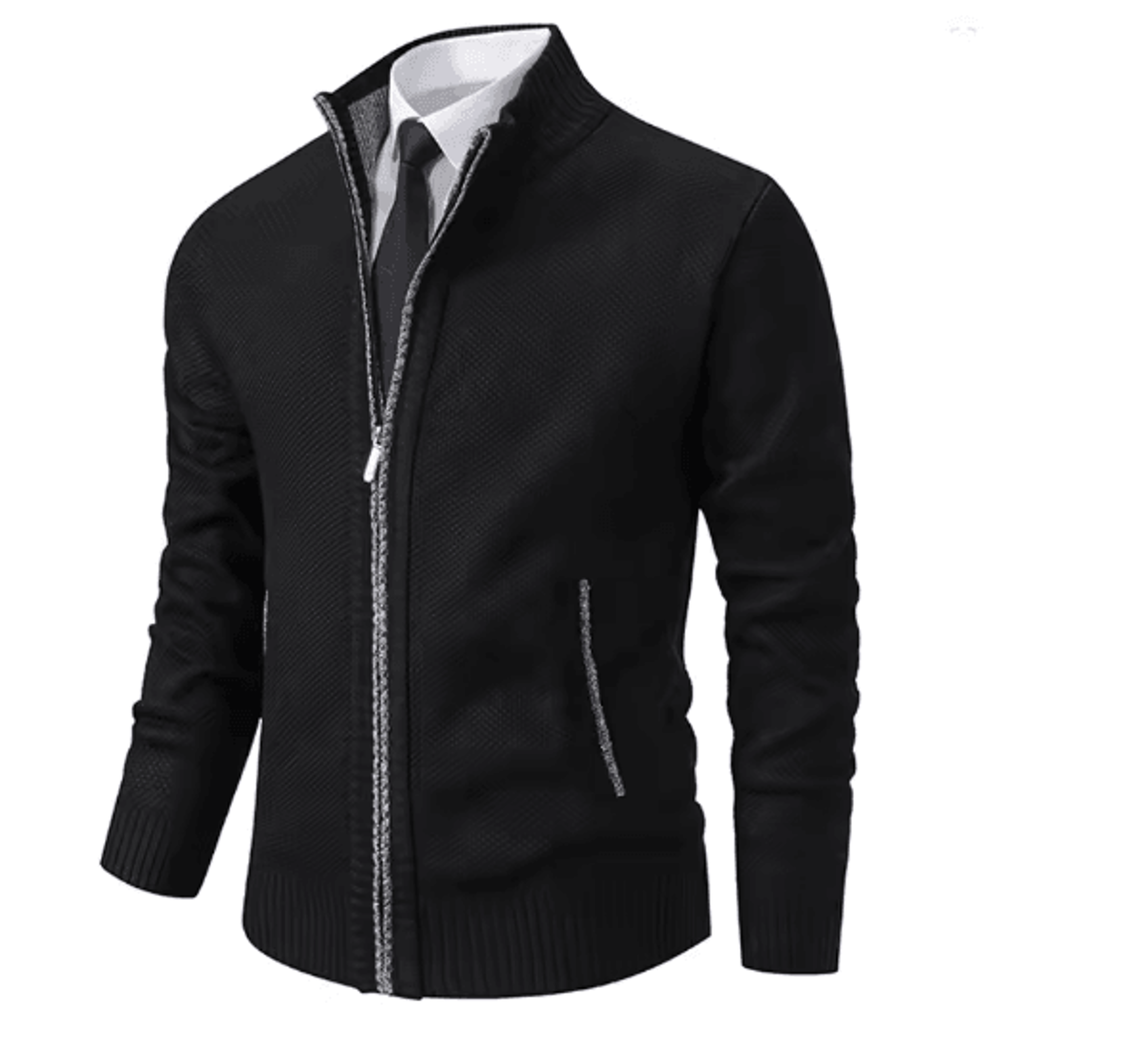 WarmGuard Mens Fleece Zip Up Jacket Stand Collar Casual Sports Coat 6