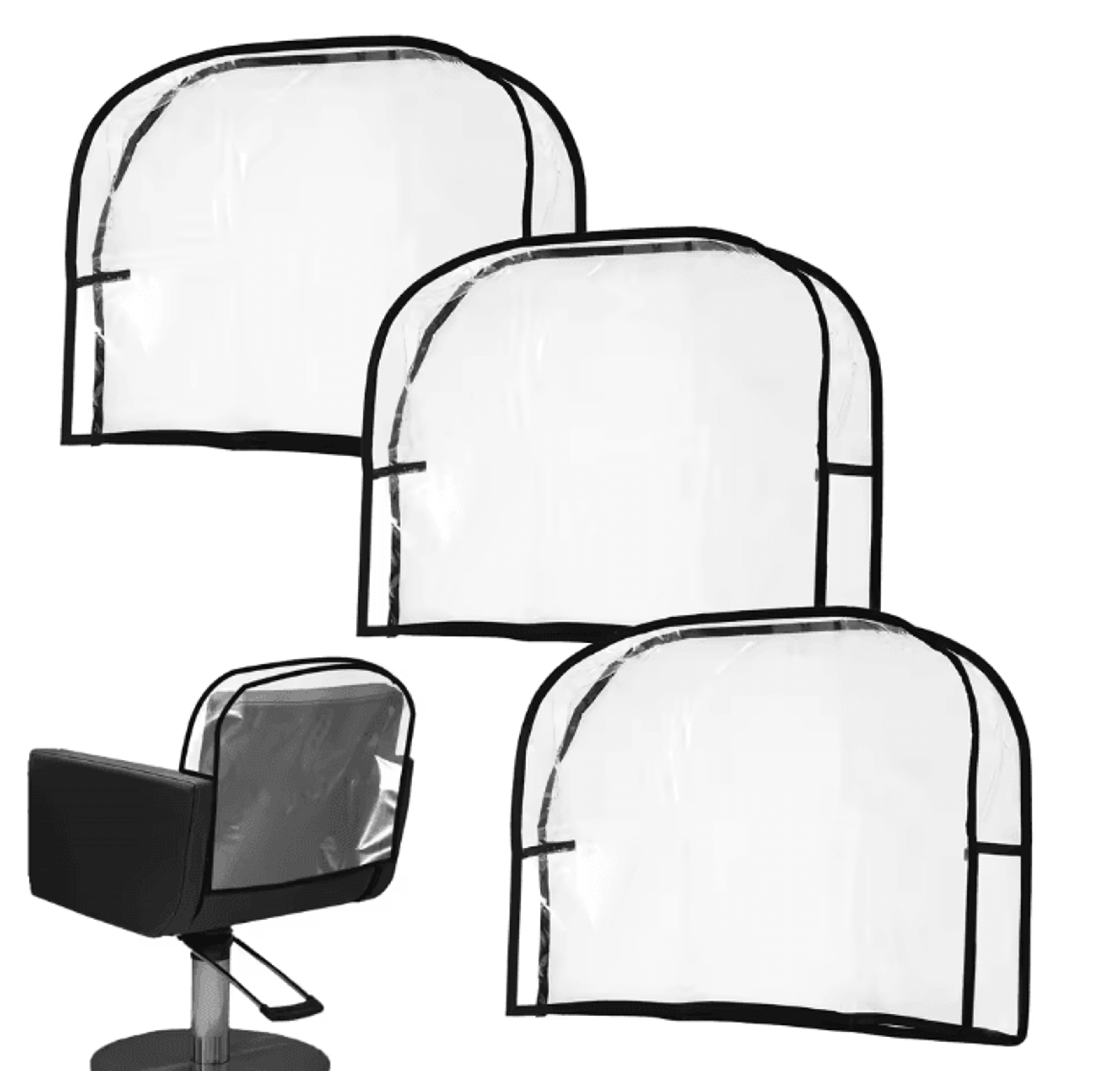 Clear PVC Salon Chair Back Covers Waterproof Chair Protectors 3 Pack 5
