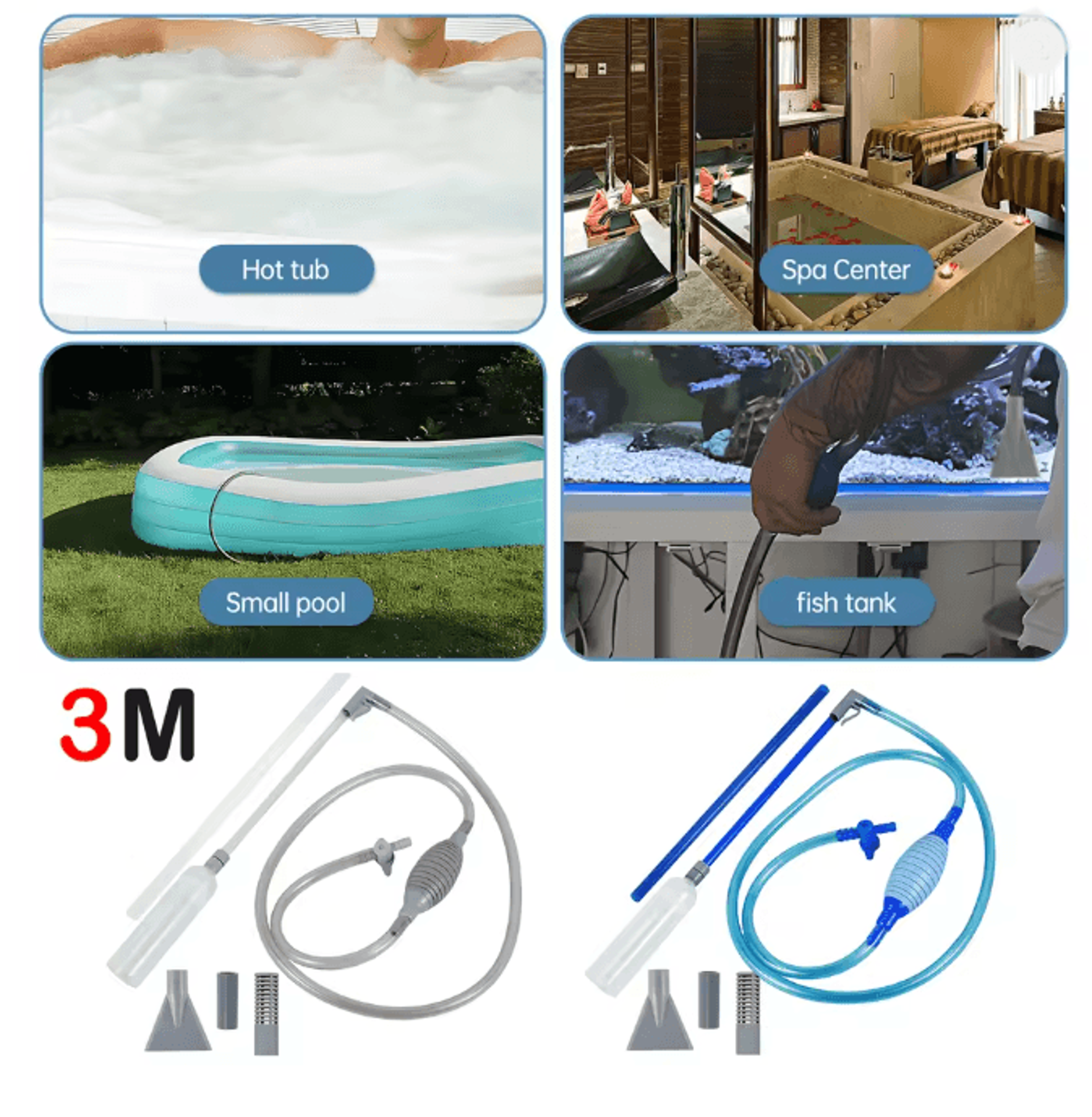 Manual Hot Tub Vacuum Cleaner Handheld Spa And Pool Cleaner 0