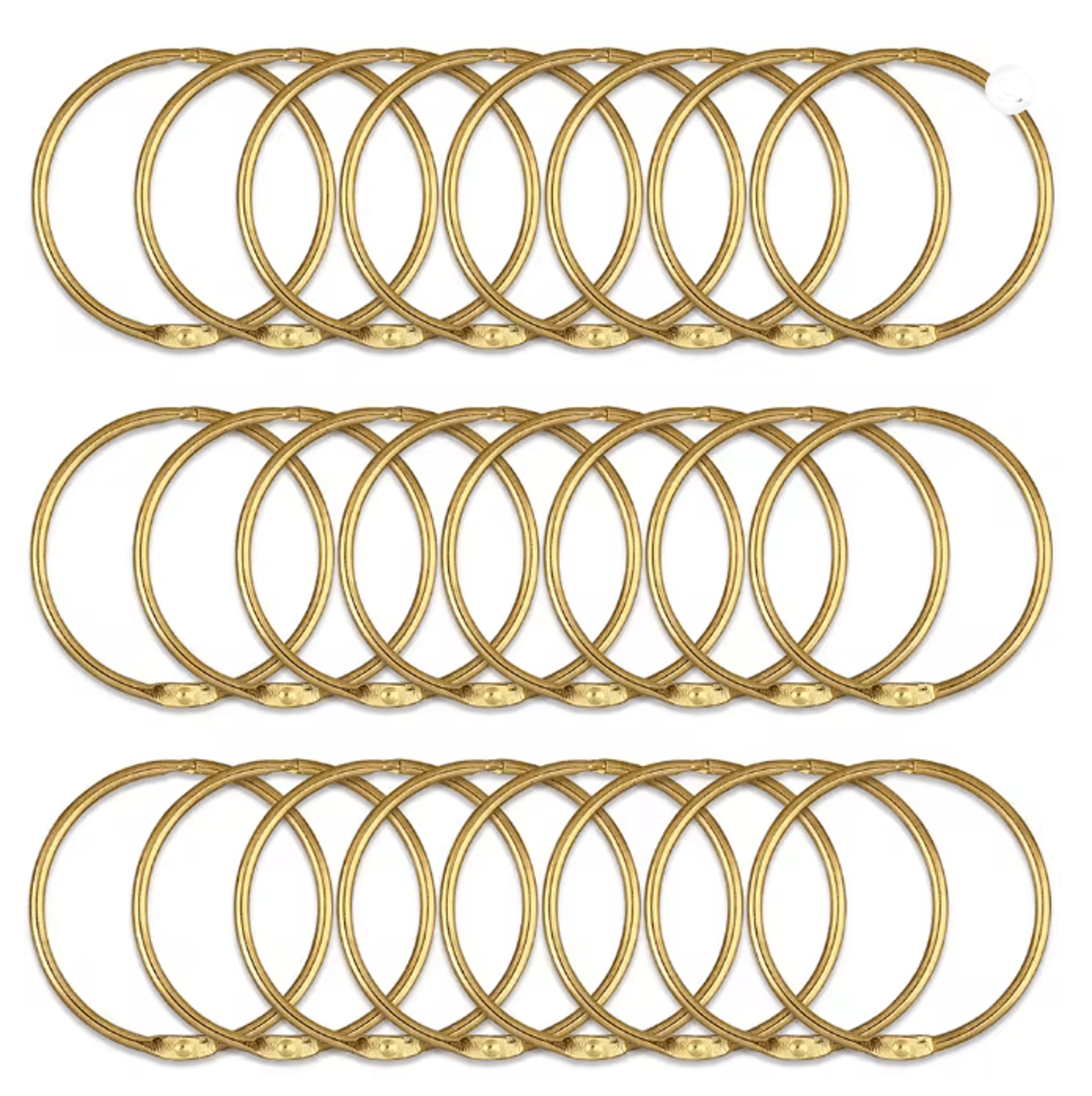Metal Shower Curtain Rings Rustproof Smooth Glide Hooks 24 Pack 5