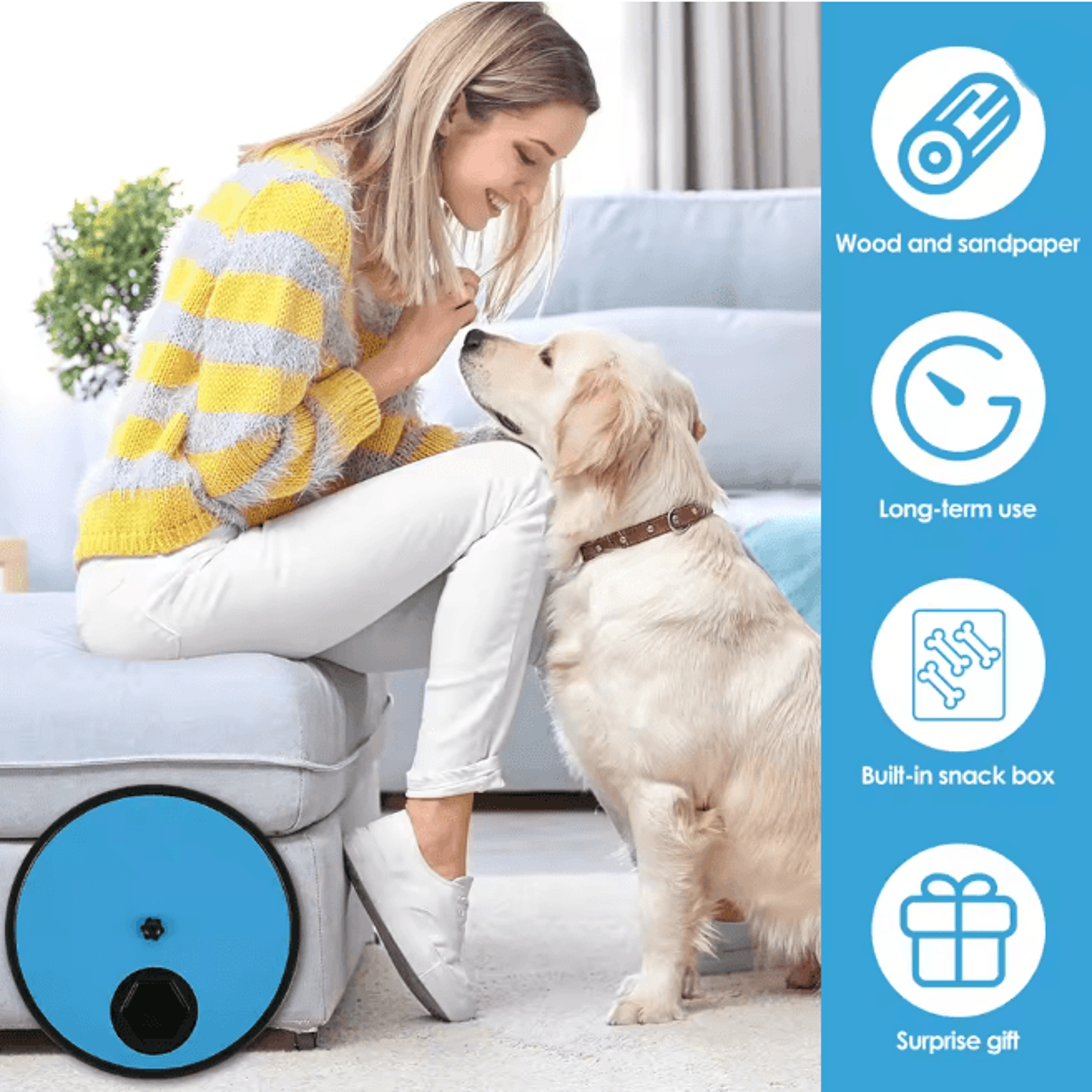3 In 1 Dog Nail Scratch Pad Interactive Grooming And Treat Board 2