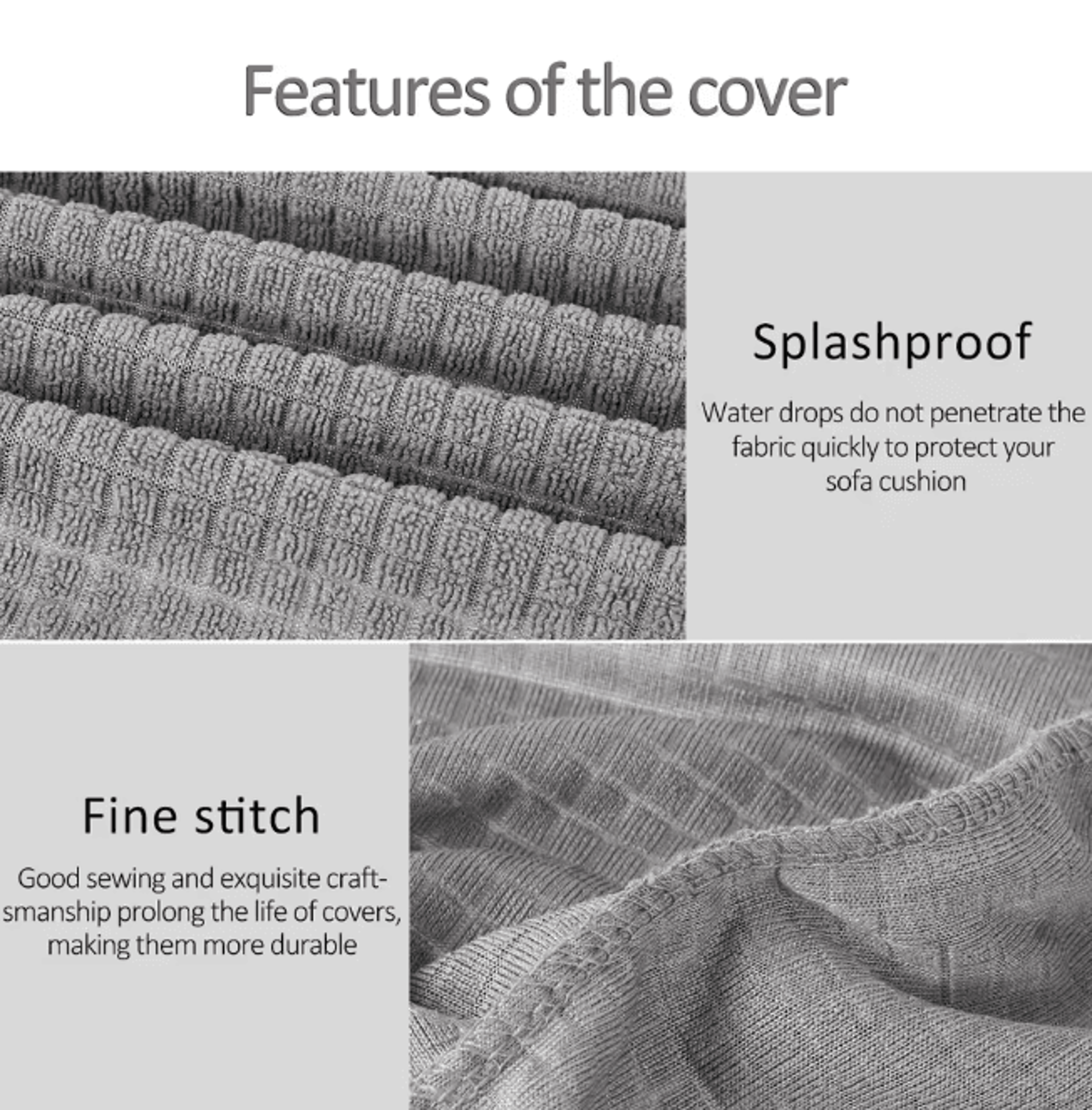 Stretch Armrest Covers Elastic Sofa Arm Protectors Set 2