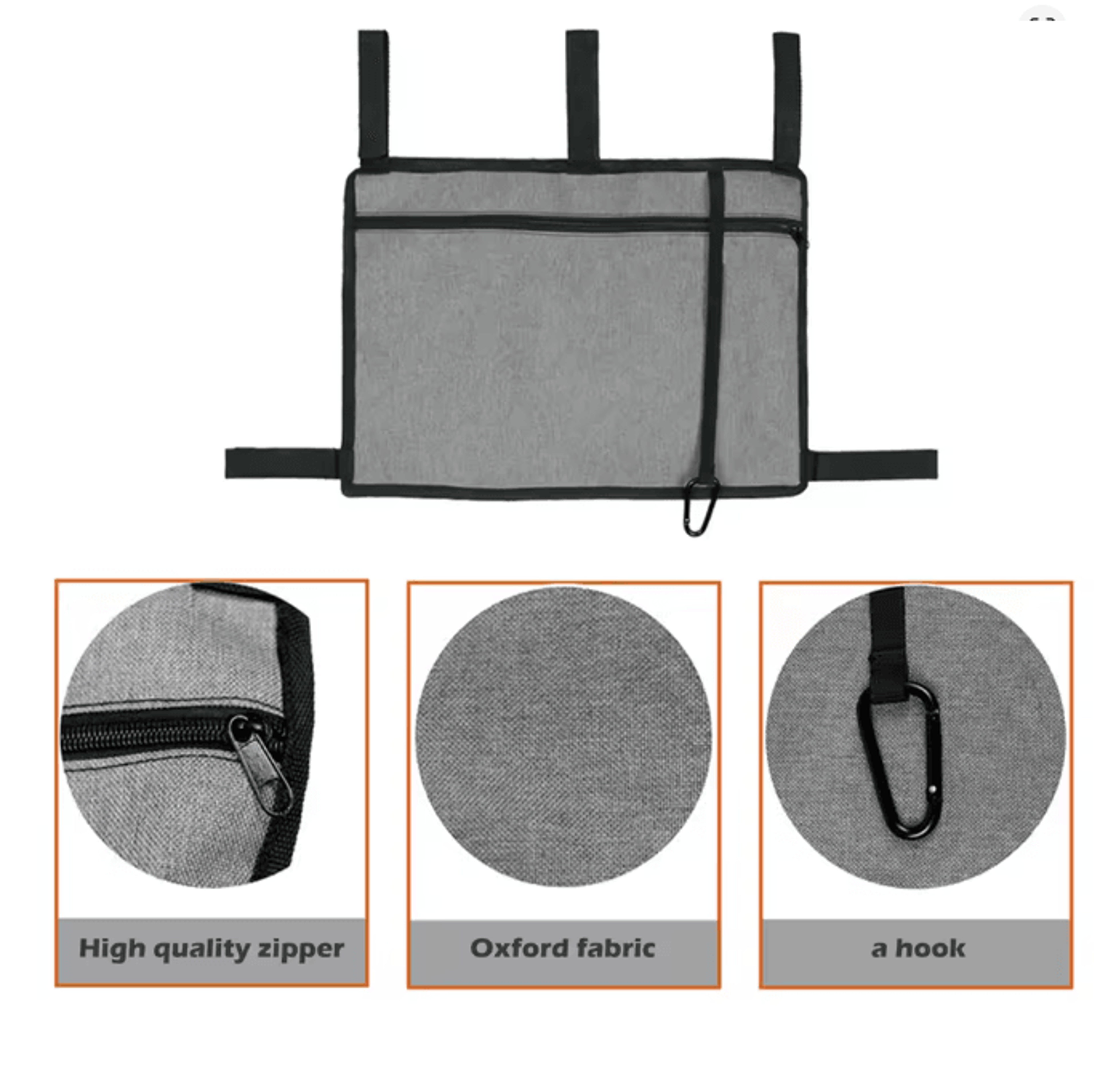 Large Capacity Walker Storage Bag With Cup Holder For Wheelchairs And Rollators 2