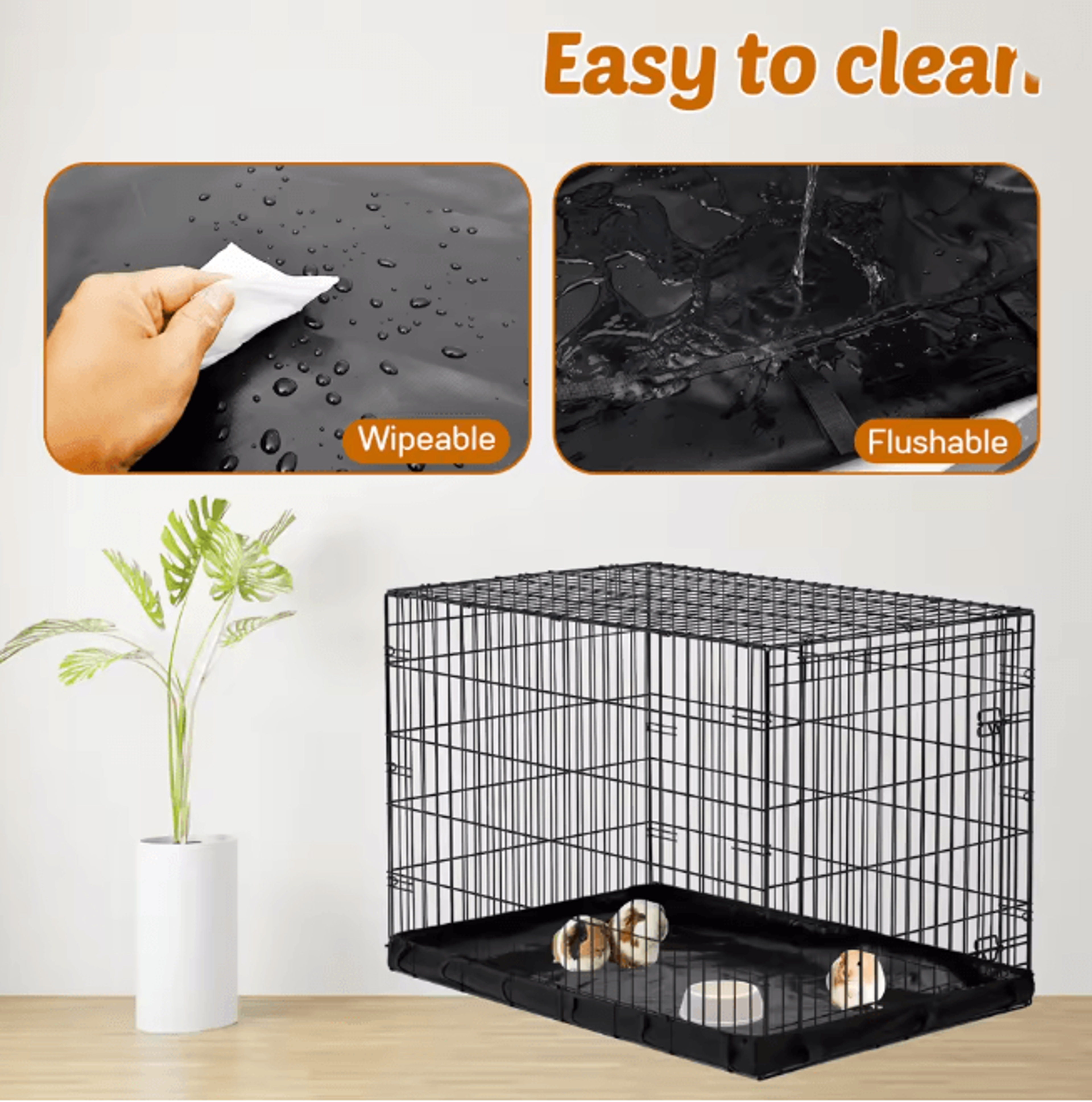Waterproof Guinea Pig Cage Liner Oxford Cloth Habitat Base Pad 2