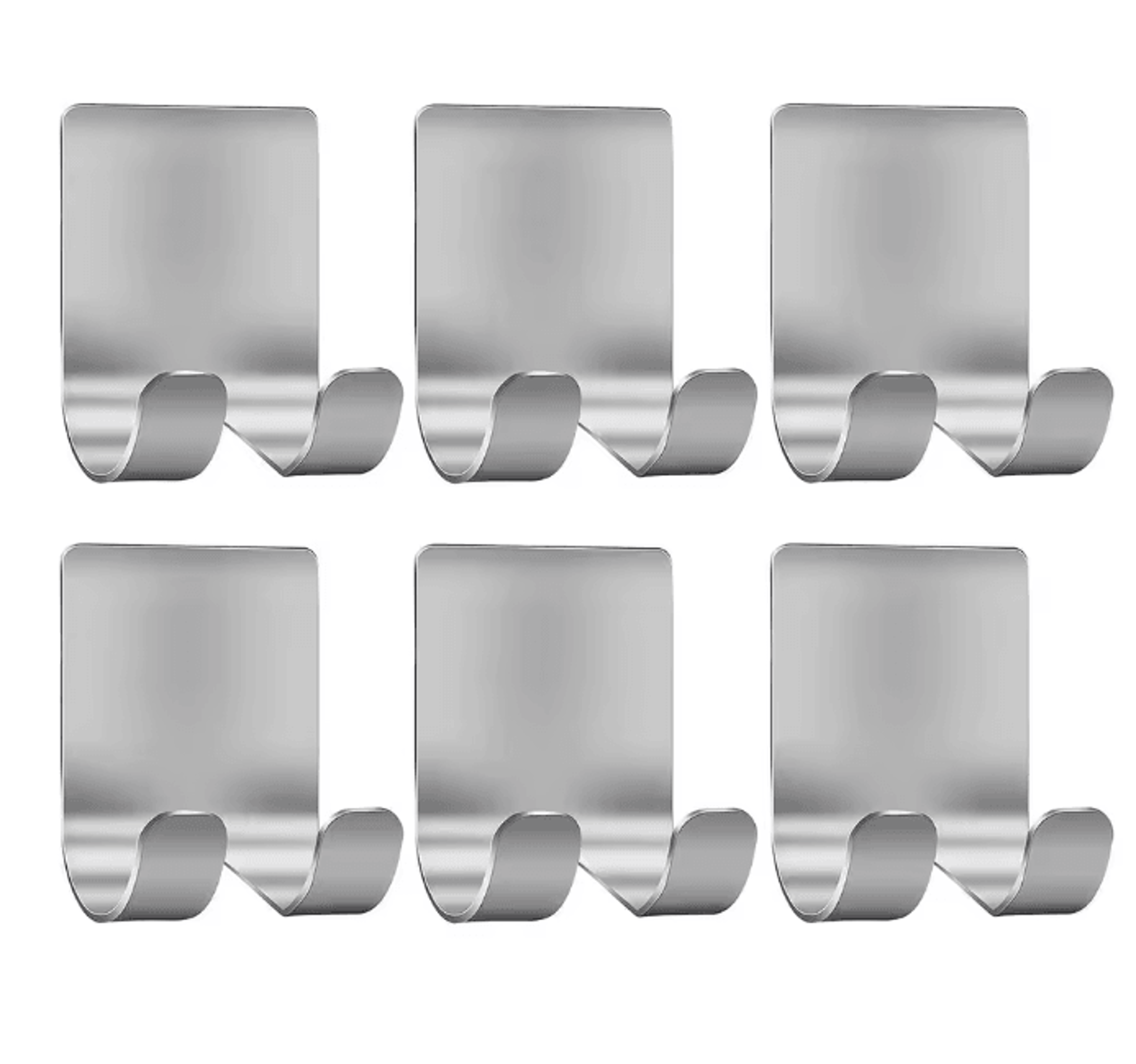 Stainless Steel Razor Holder Hooks No Drill Shaver Storage Set Of 6 5