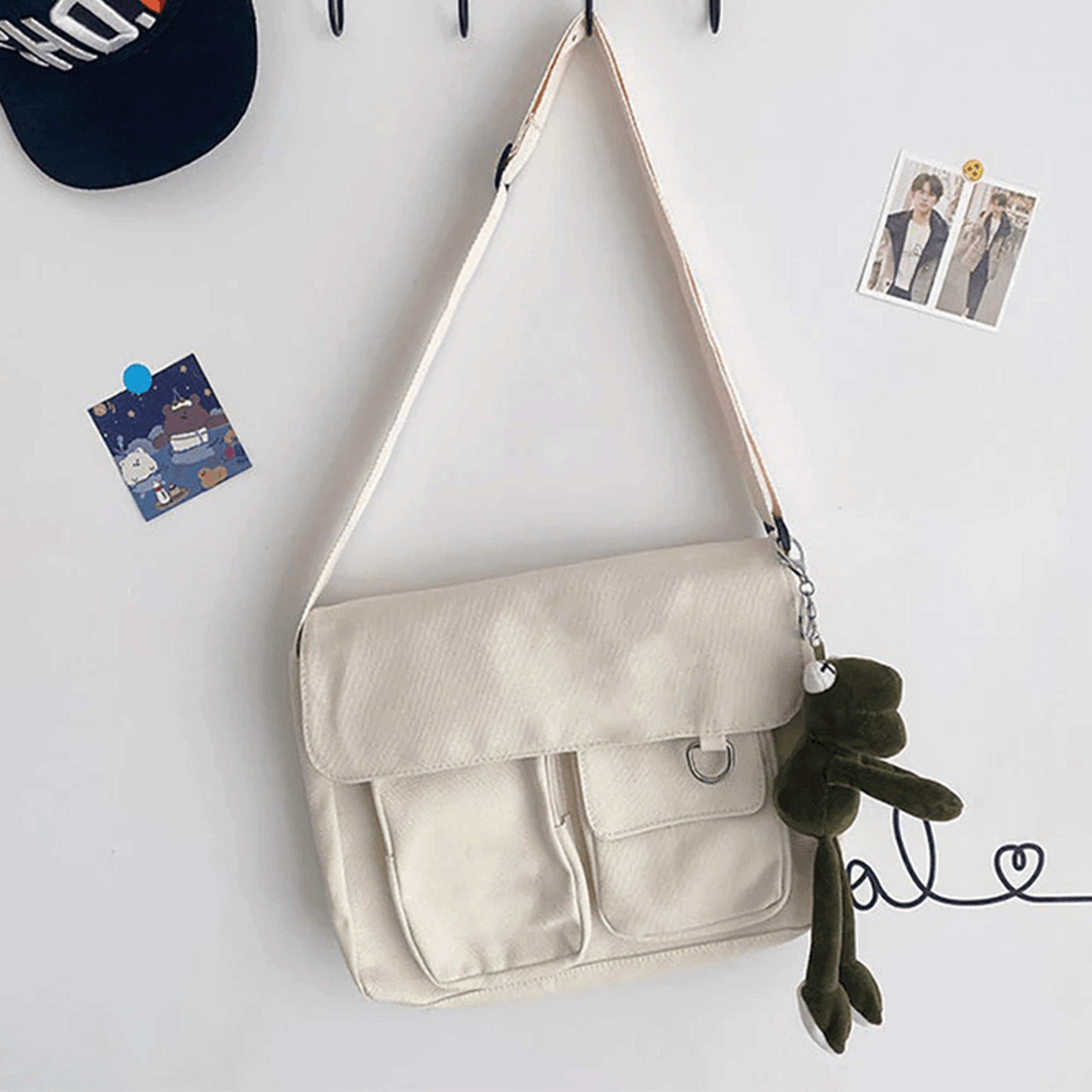 Canvas Crossbody Bag For Women Large Capacity Casual Shoulder Bag 7
