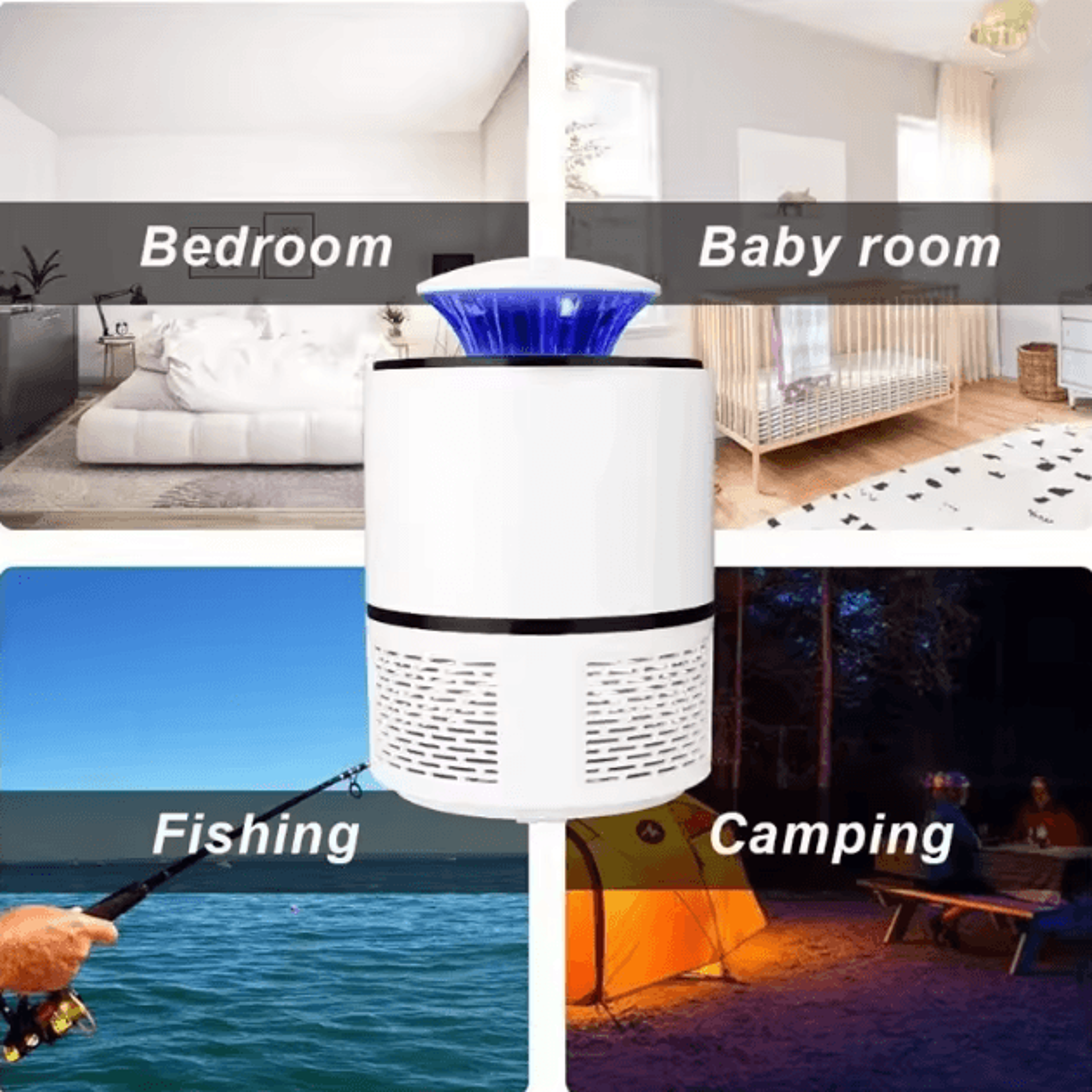 Portable Electric Mosquito Fly Trap USB Silent Bug Killer Lamp 2