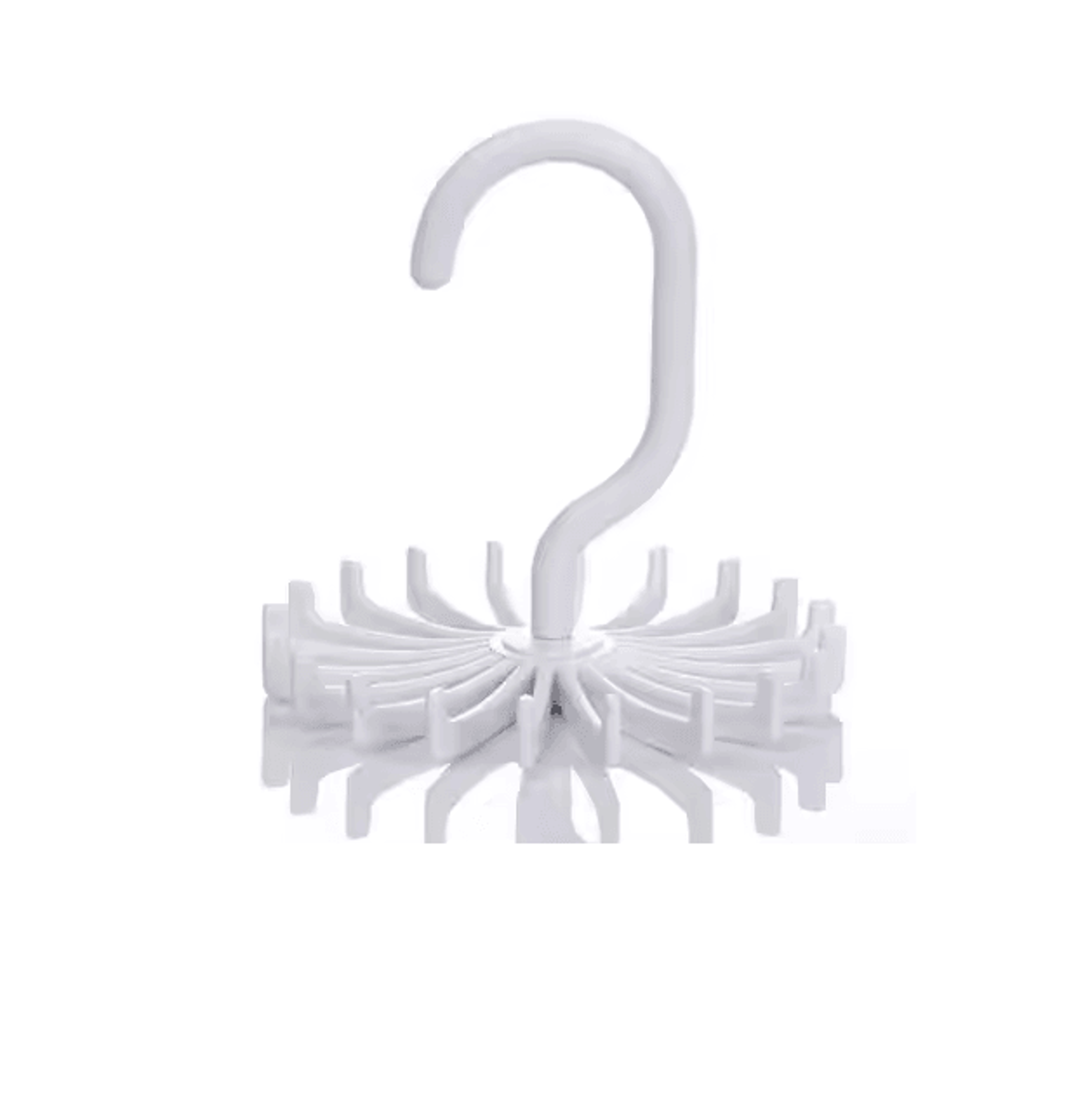 360 Degree Rotating Scarf Tie Belt Organizer Hanger With 20 Hooks 4
