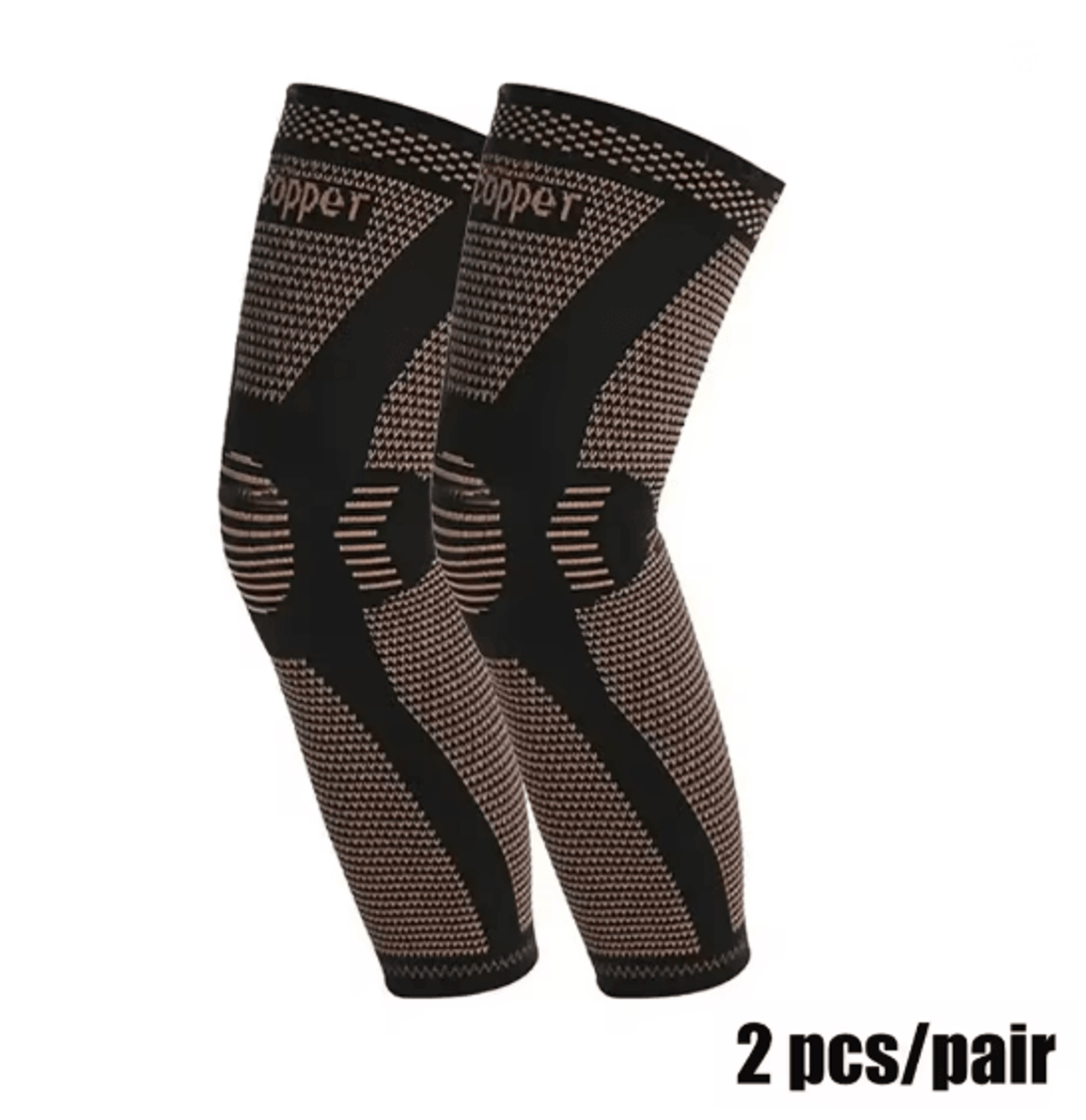 Copper Compression Full Leg Sleeve Knee Support For Sports And Recovery 4