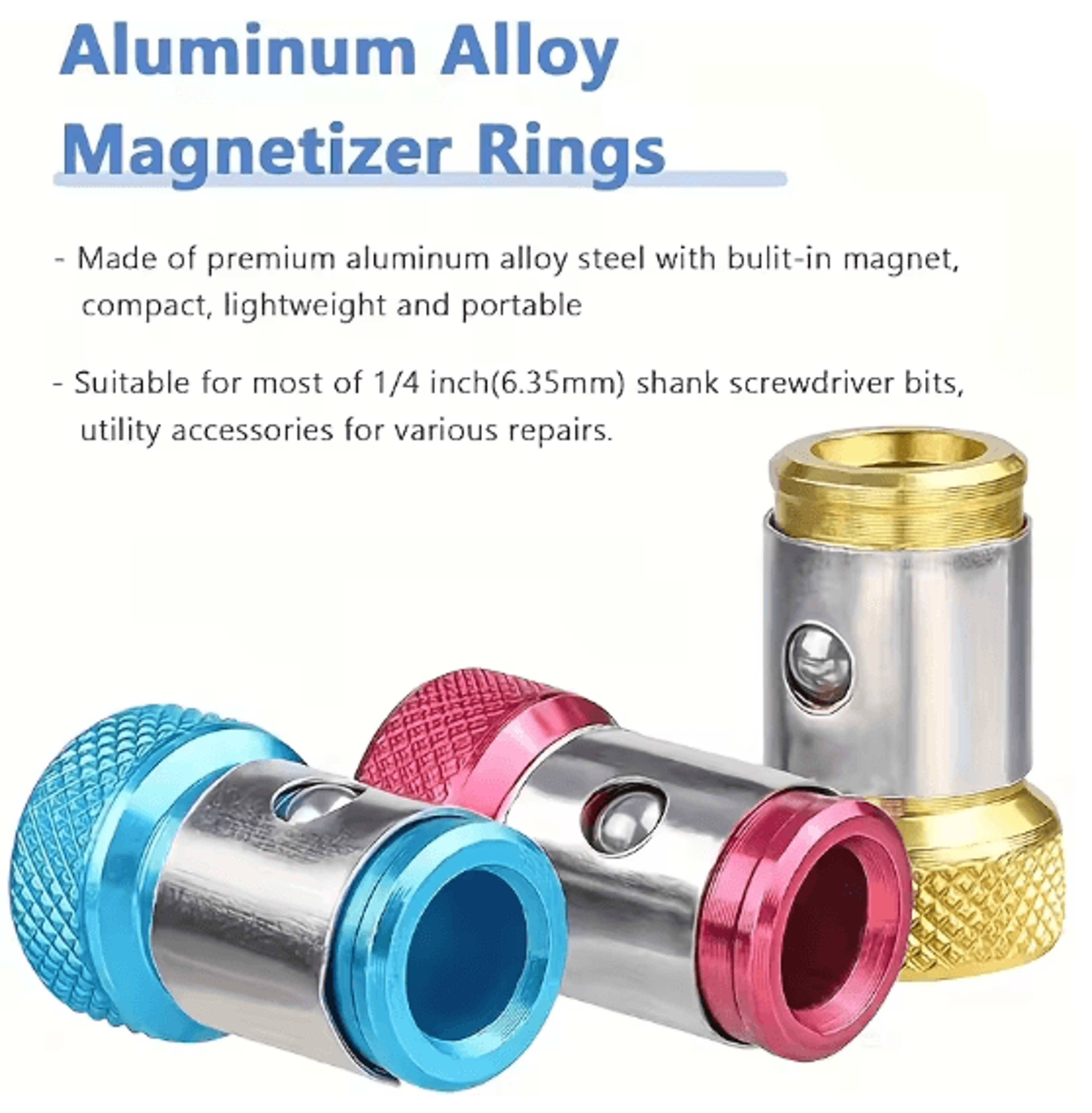Magnetic Screw Ring Drill Bit Set With Non Slip Magnetizer 1