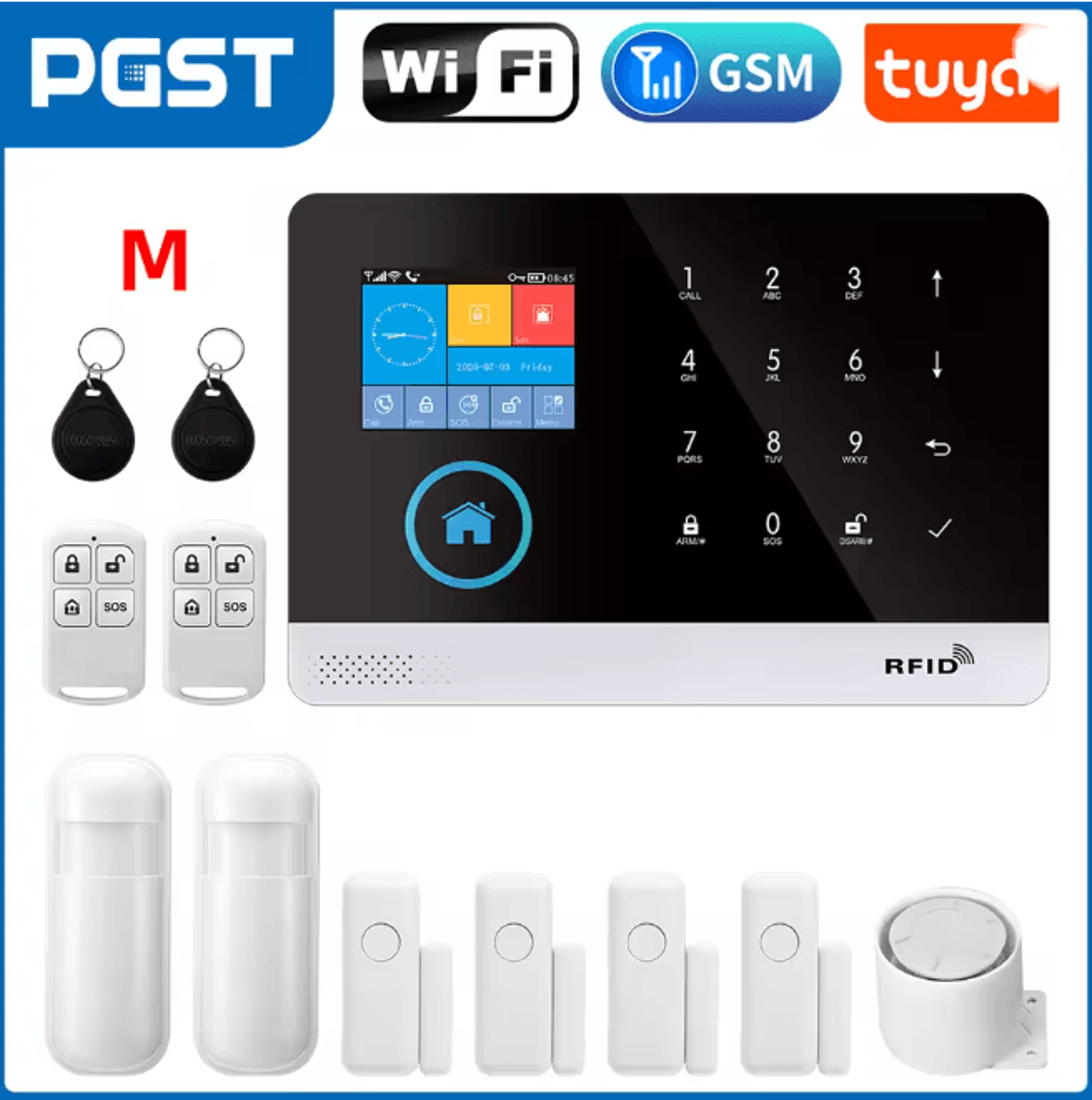 PGST Smart Home Security Alarm System Wireless GSM WIFI With App Control 5