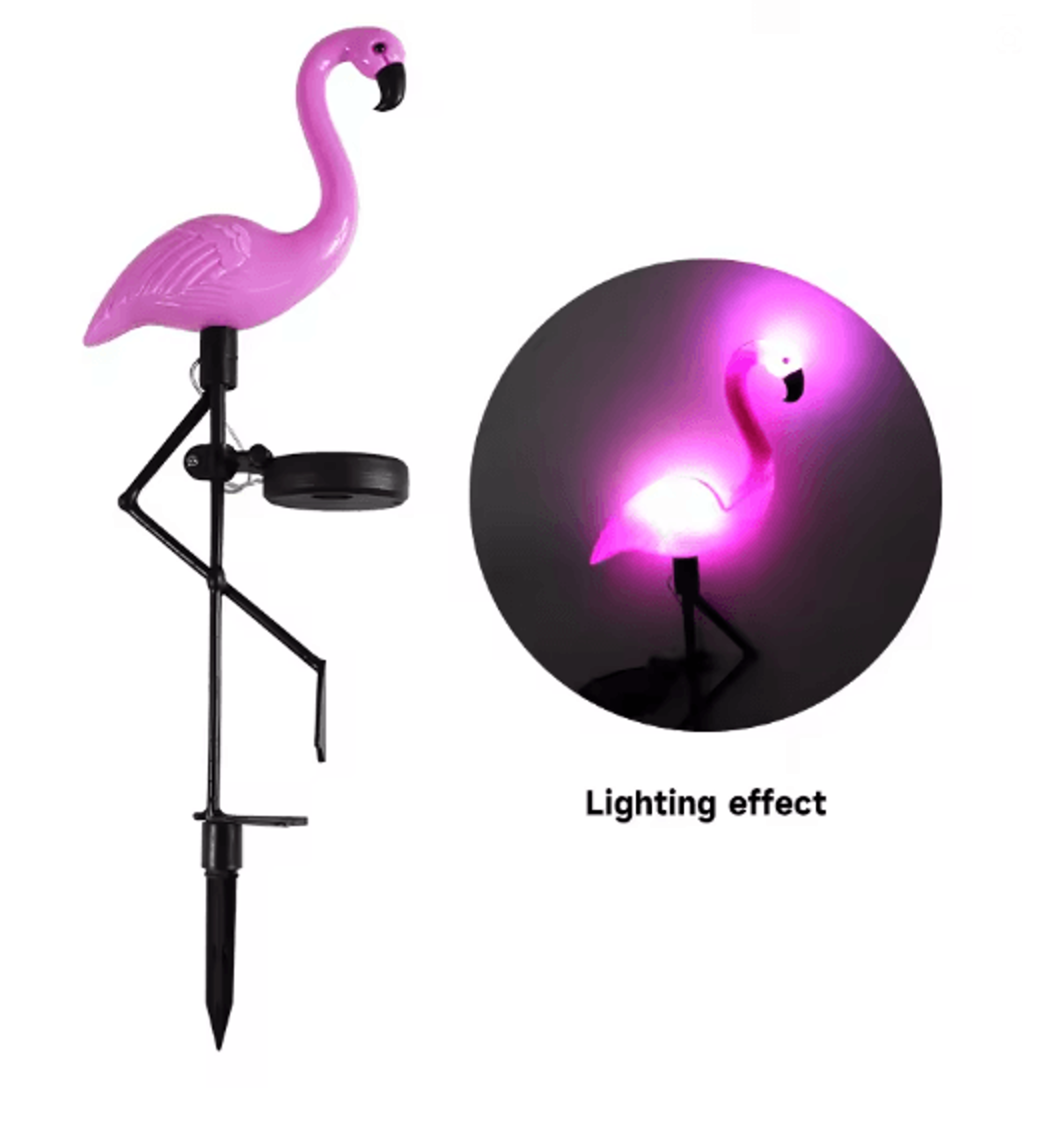 FlamingoGlow Solar Garden Light For Outdoor Pathways And Patio Decor 3