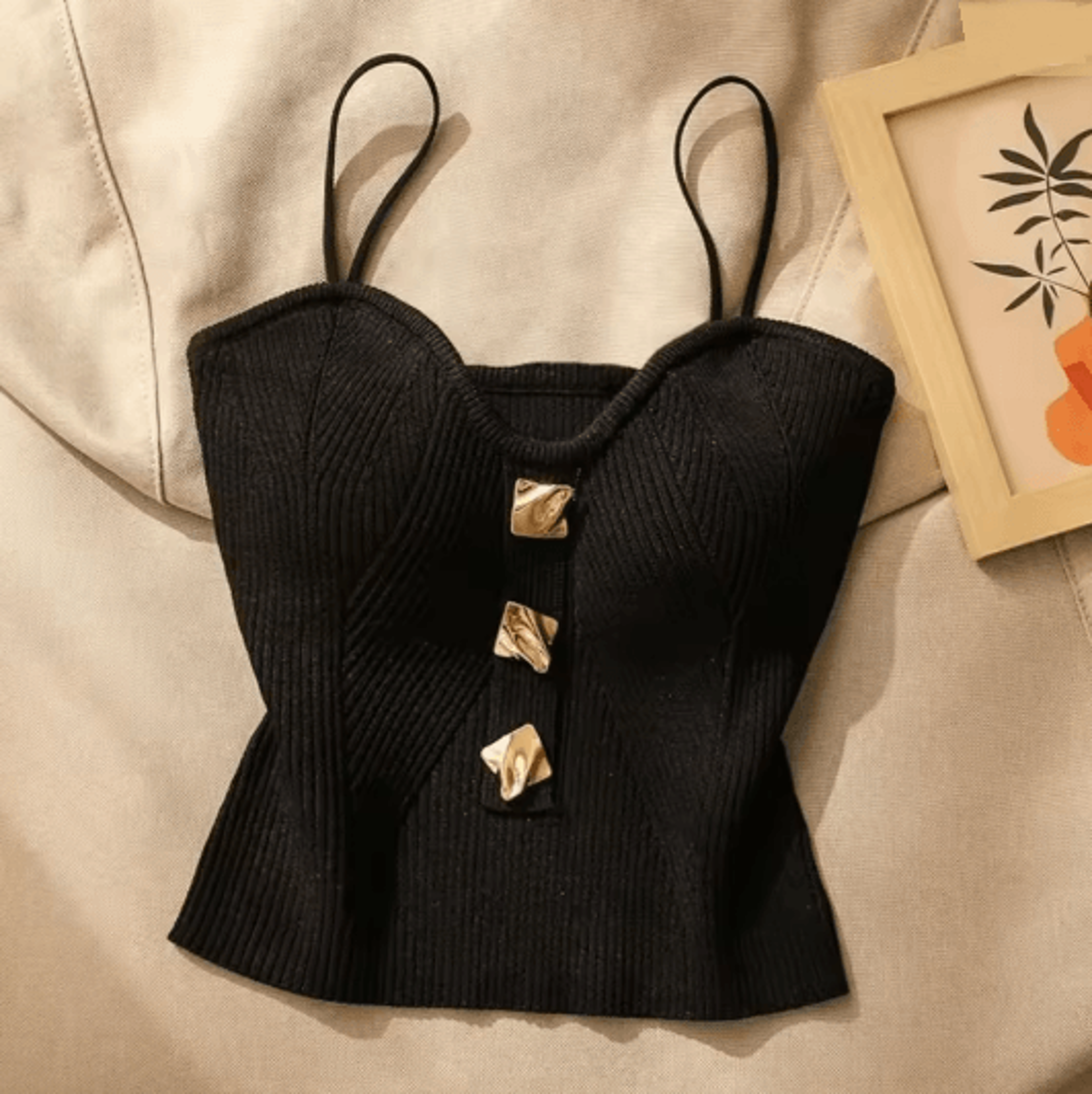 VelaFit Knitted Deep V Neck Tank Top For Summer Styling 3