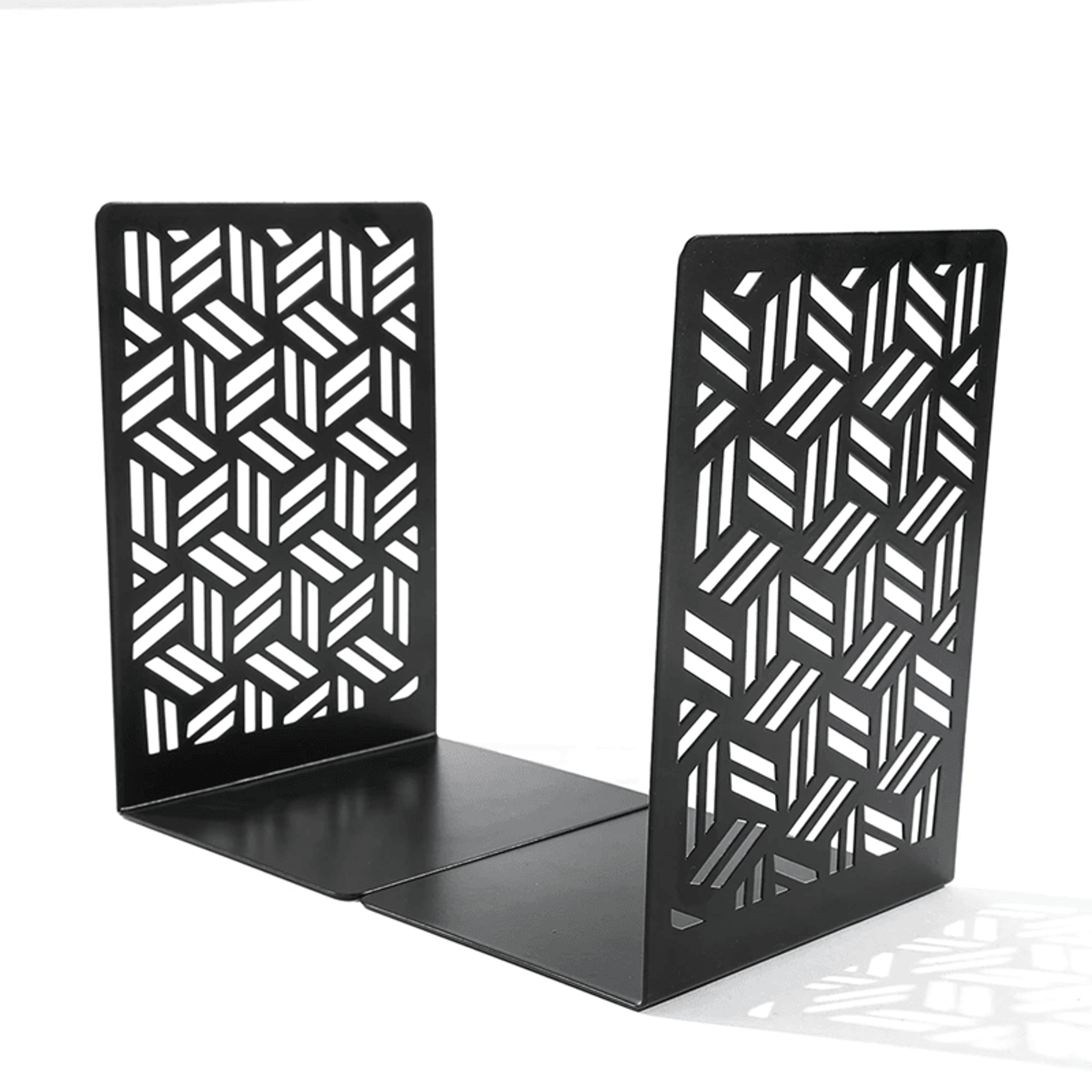 Heavy Duty Metal Bookends Door Design Non Slip Book Ends Set 4