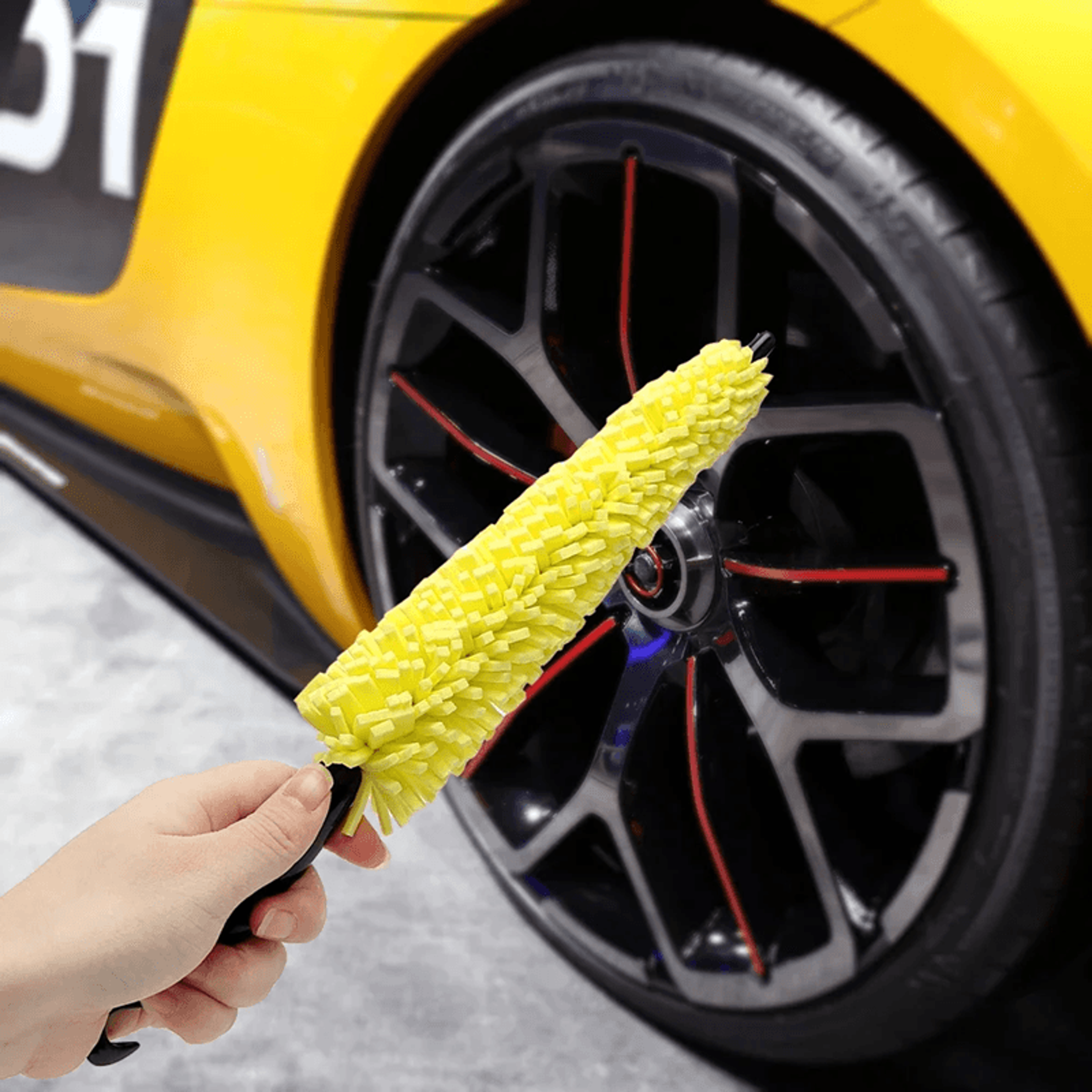 Non Slip Car Wheel And Tire Cleaning Brush For Rim Detailing 2