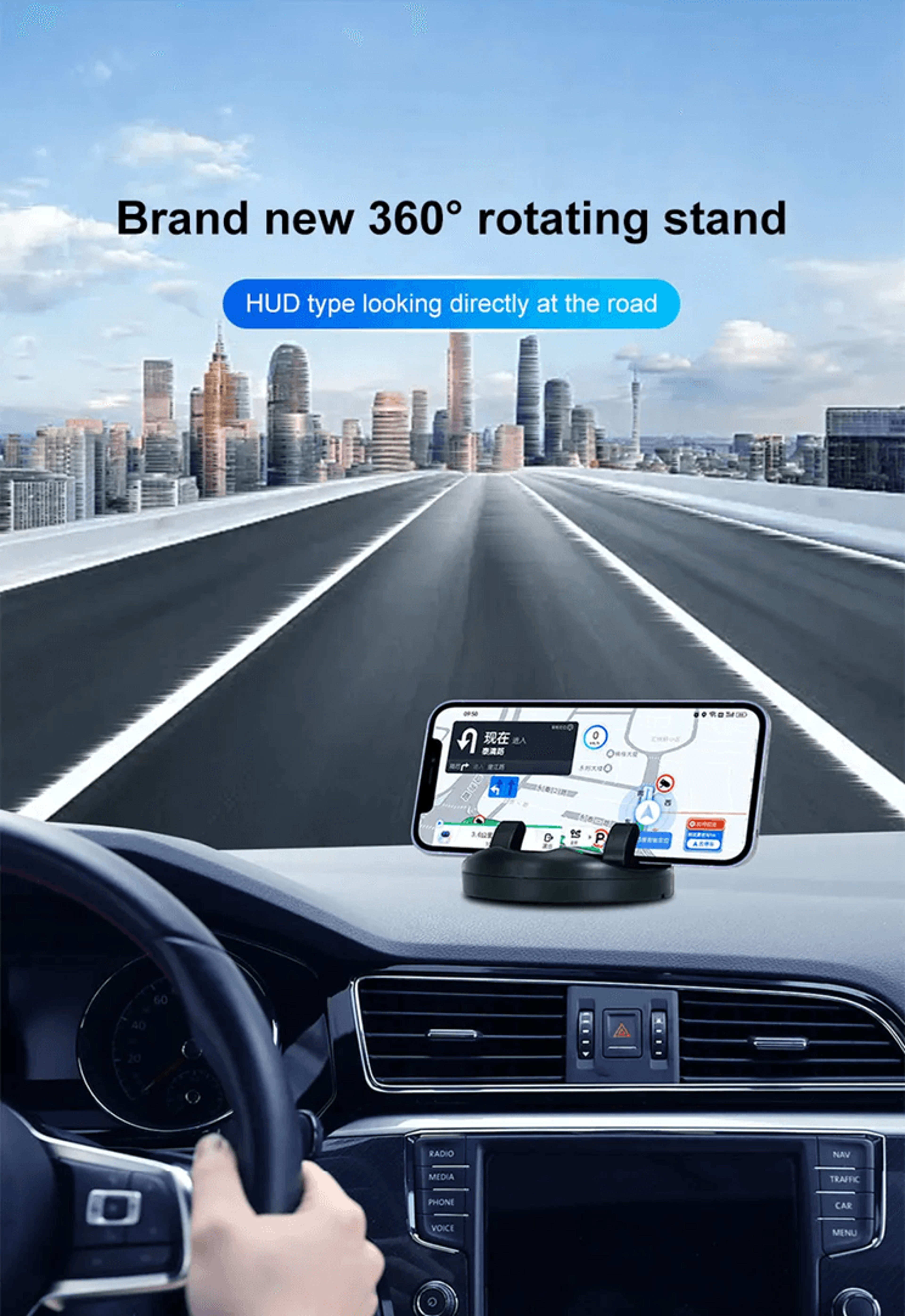 BLALION Dashboard Car Phone Mount With 360 Degree Rotation And One Hand Operation 0