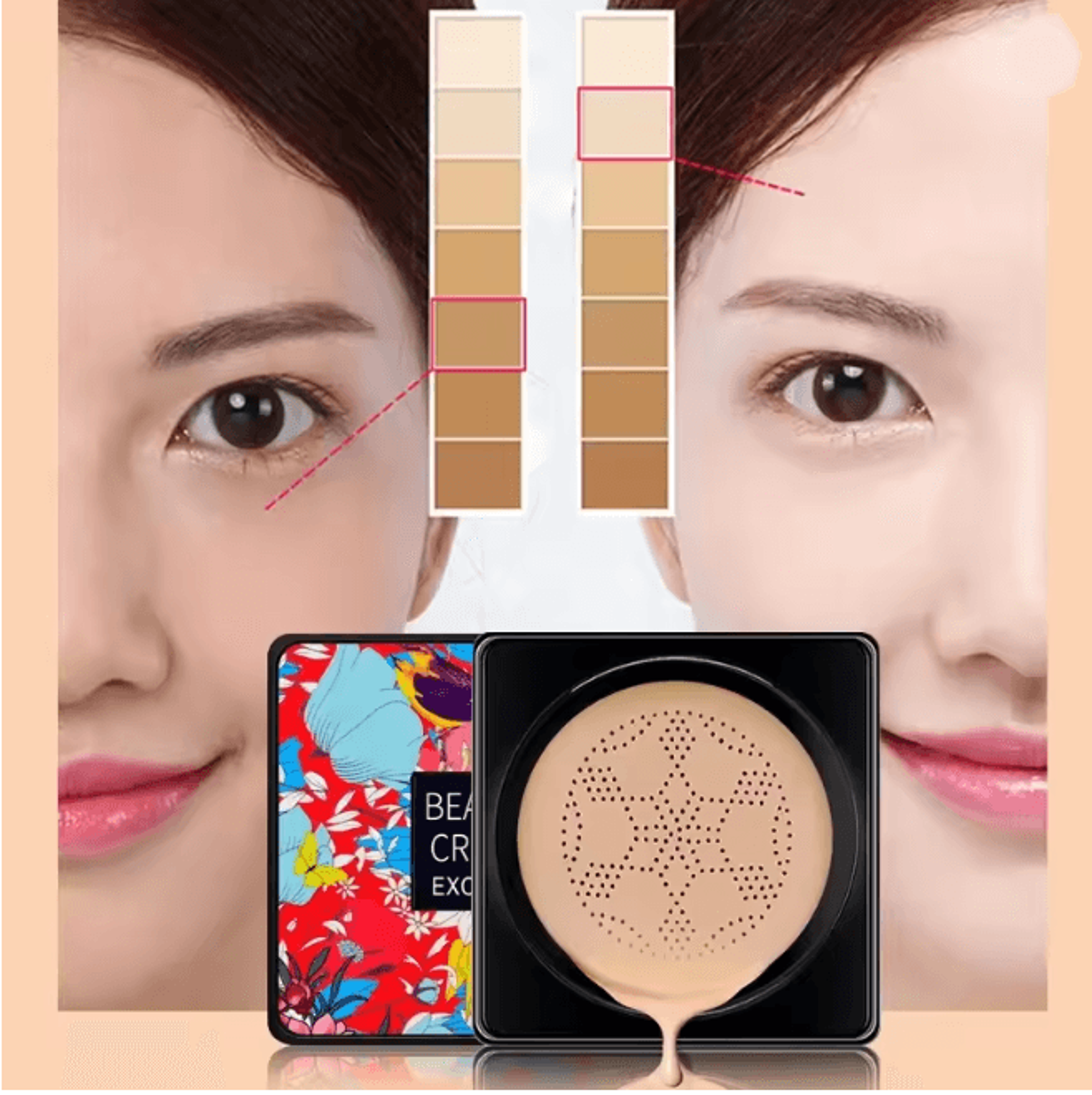 GlowMush BB Cream Sponge Mushroom Makeup Blender For Natural Finish 2