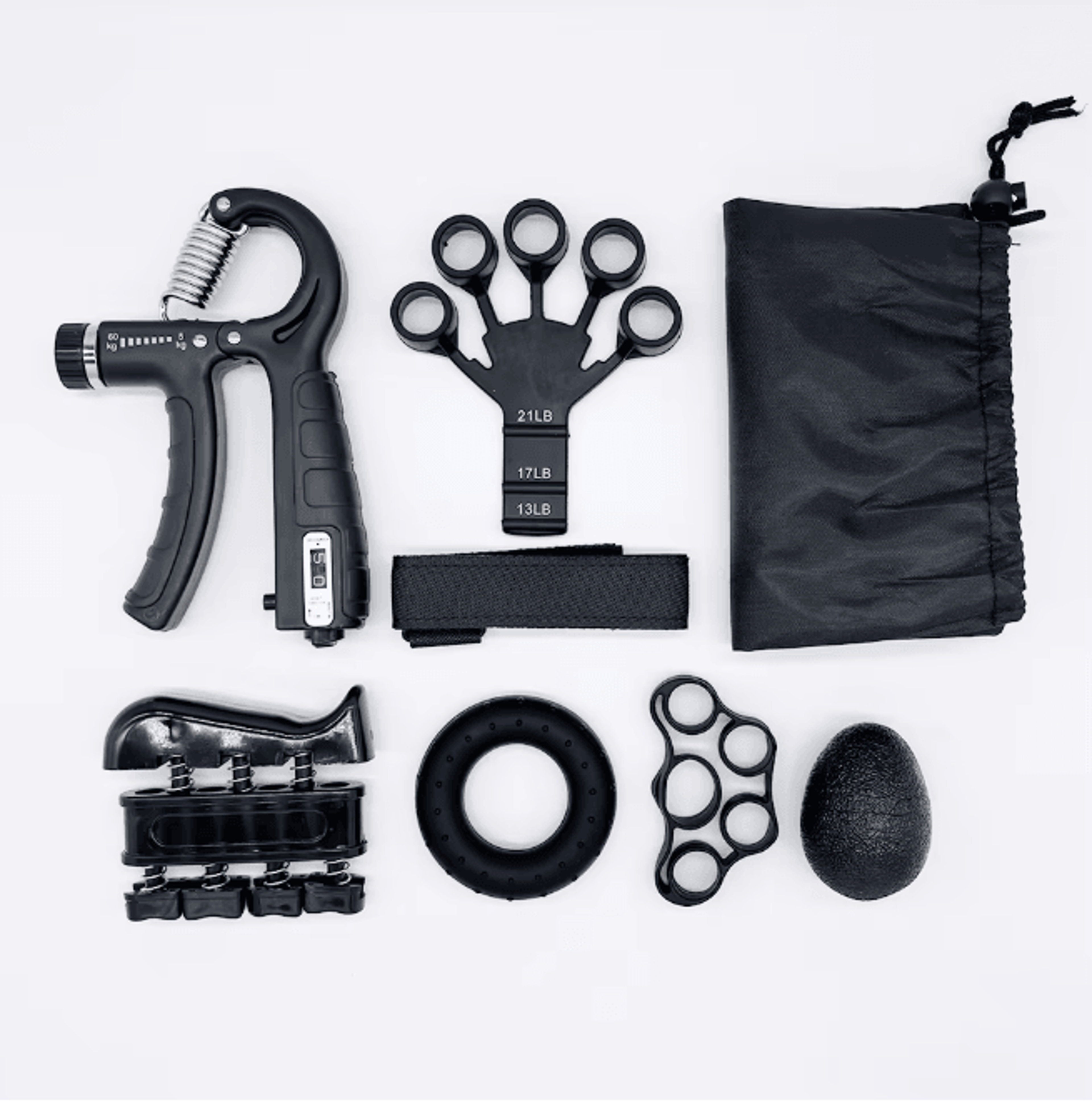 GripForce Hand Strengthener Finger Exerciser Rehabilitation Training Kit 0