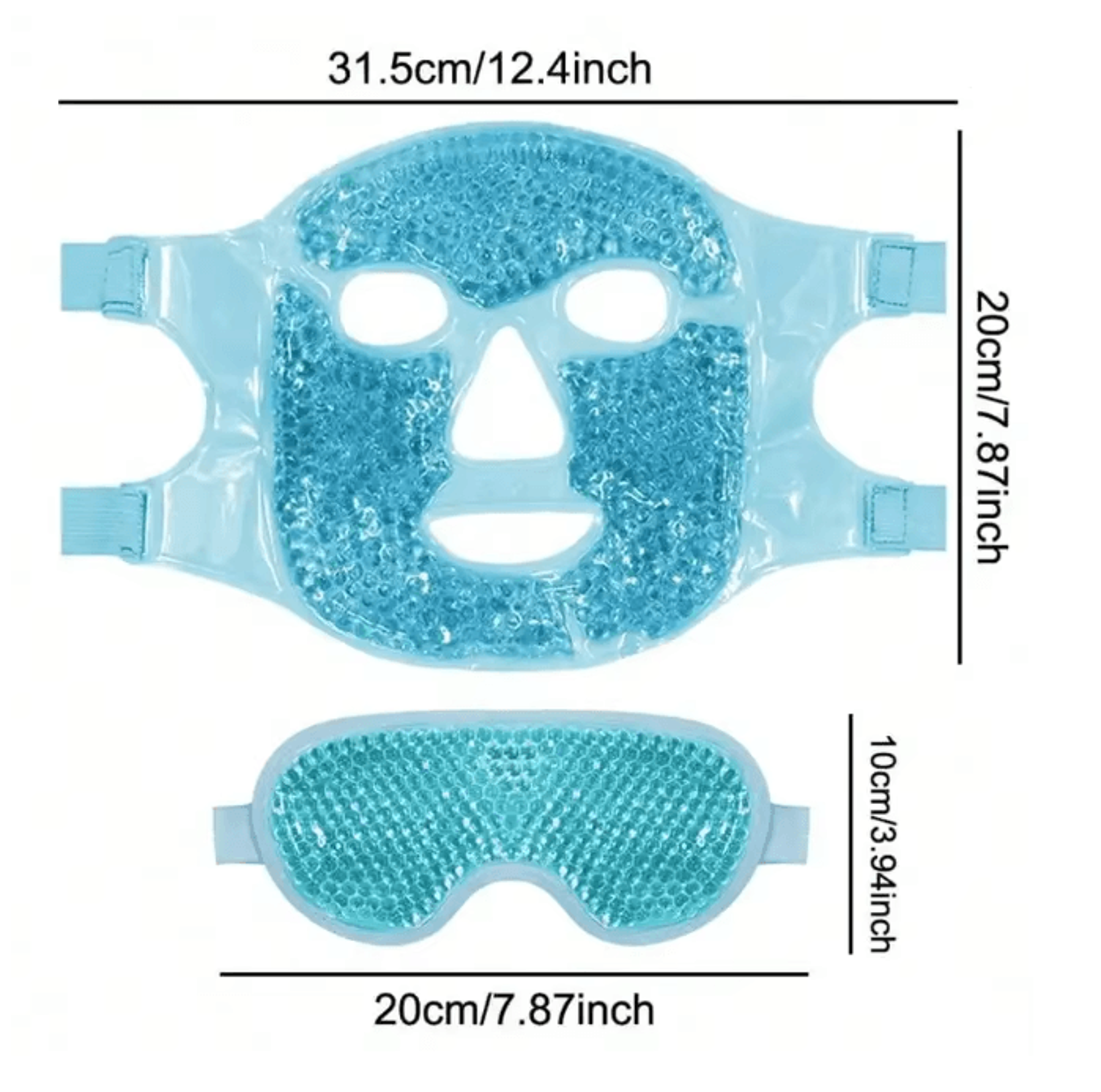 CoolEase Gel Cooling Face And Eye Mask Hot Cold Compress Pack 2
