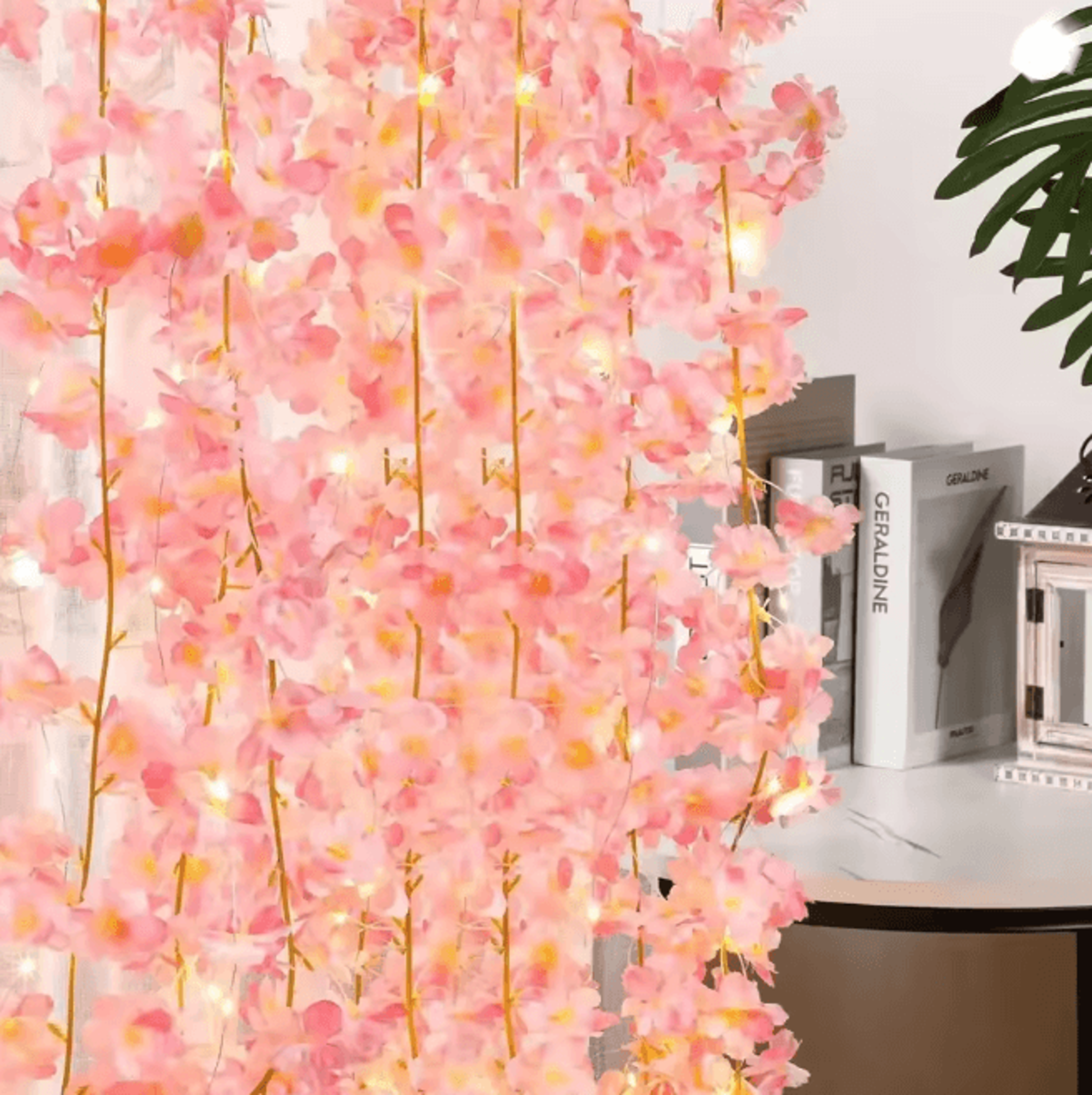BlossomGlow Cherry Blossom String Lights Fairy Flower Garland 2
