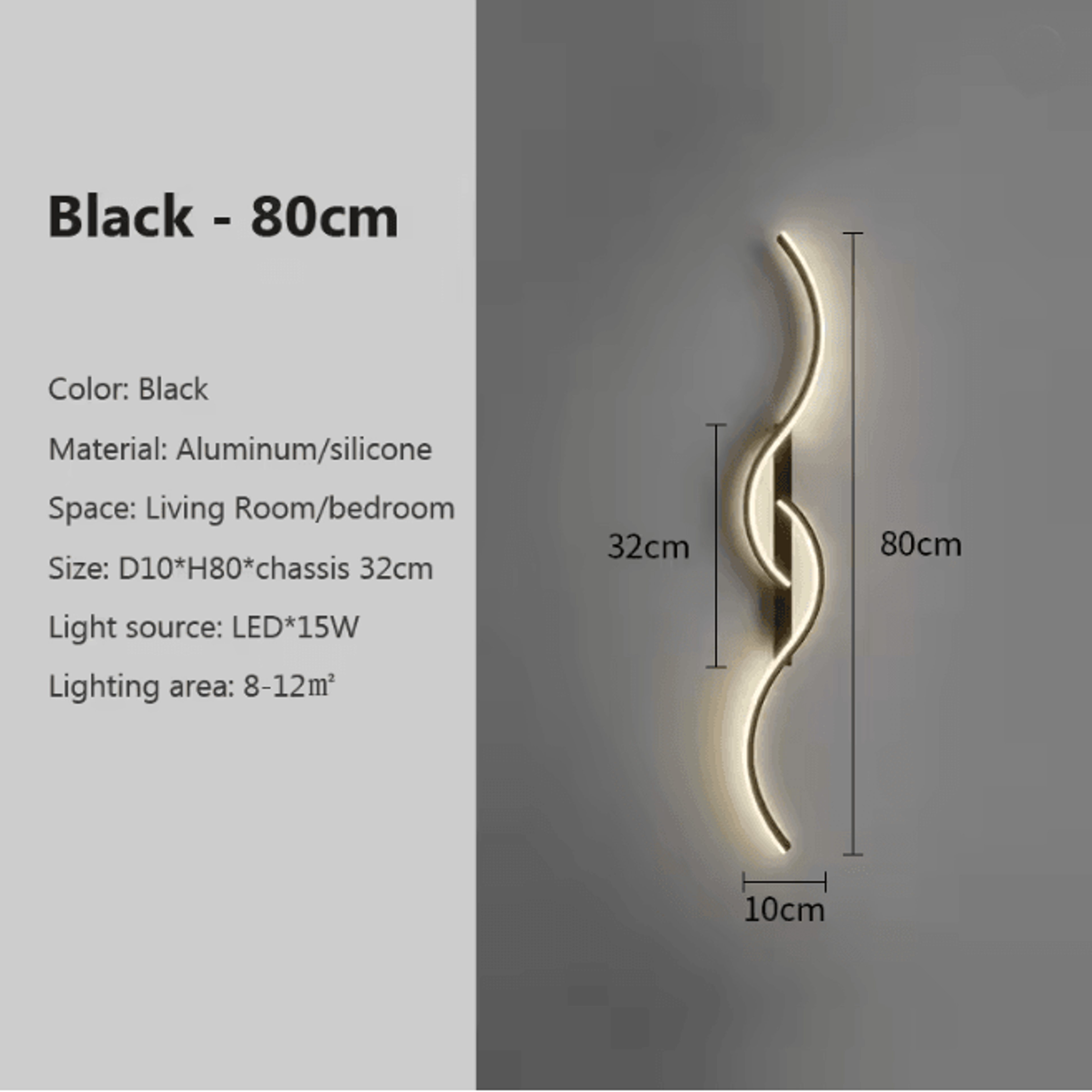 Modern LED Wall Lamp Minimalist Bedside Wall Light Long Strip Indoor Sconce 6