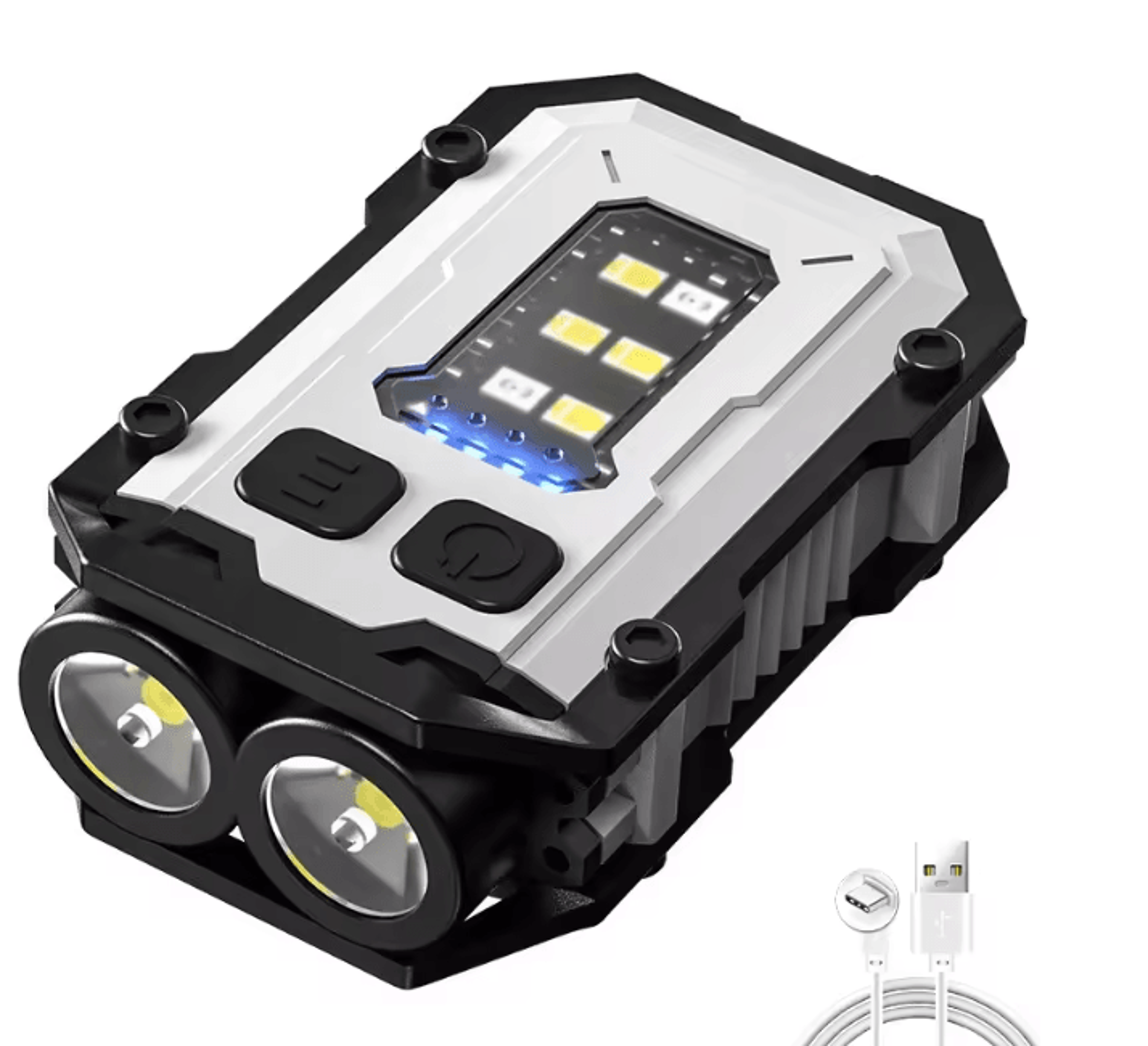 Pocket COB LED Keychain Flashlight Rechargeable Magnetic Mini Torch Light 4
