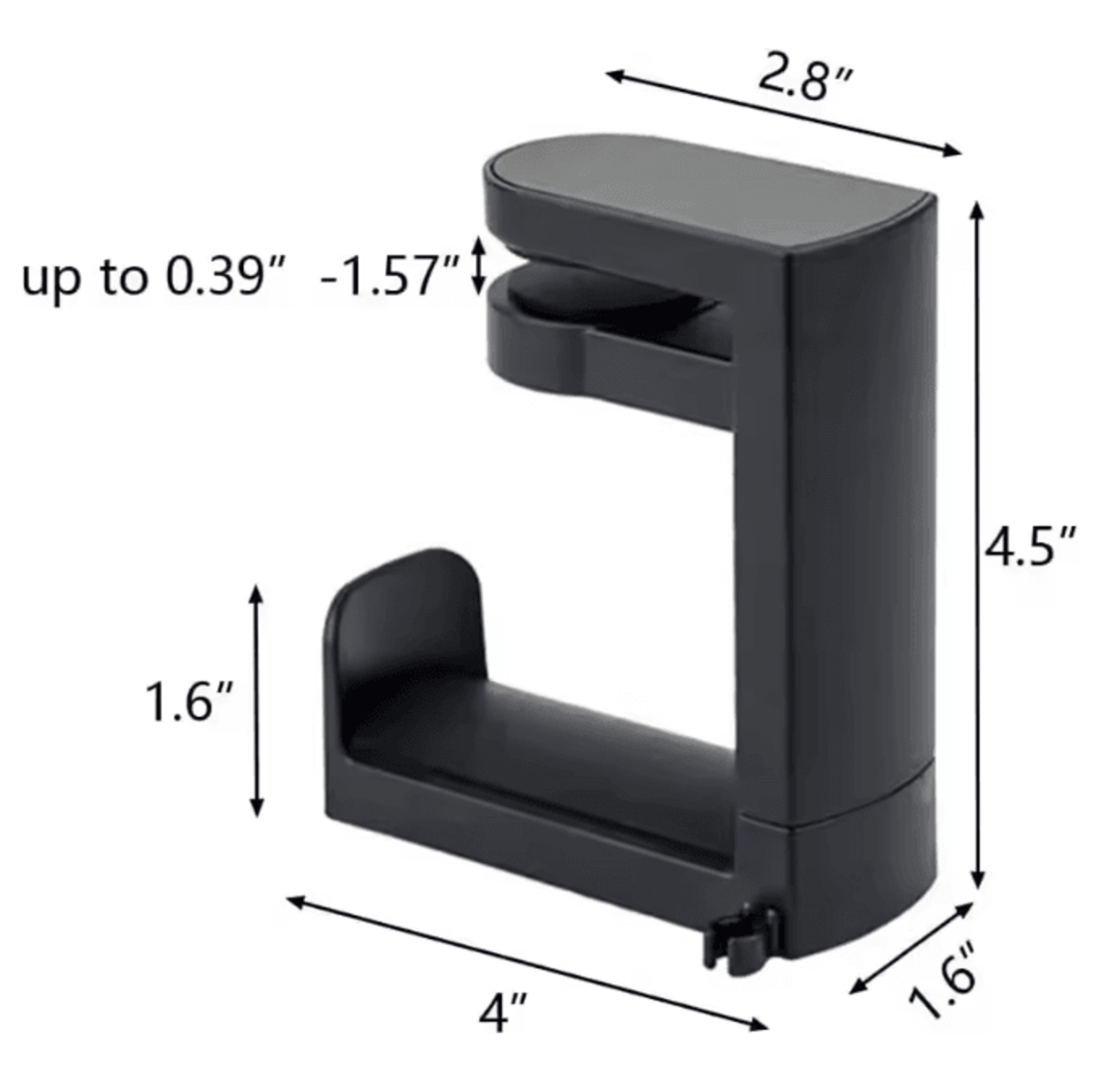 360 Degree Rotating Desk Clip Headphone Holder No Punch Headset Stand 2
