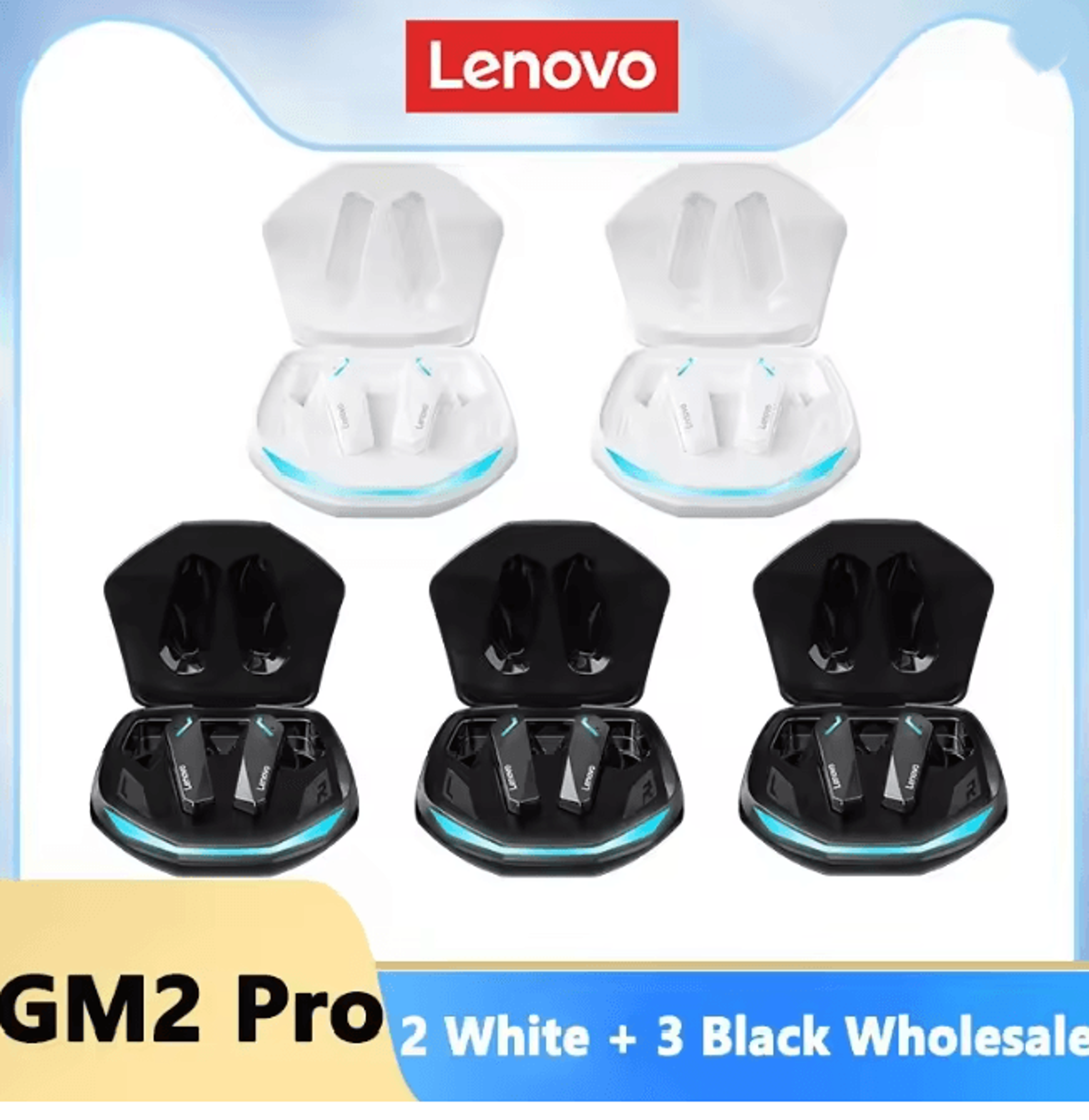 Lenovo GM2 Pro Wireless Gaming Earbuds Bluetooth Low Latency In Ear Headphones 10