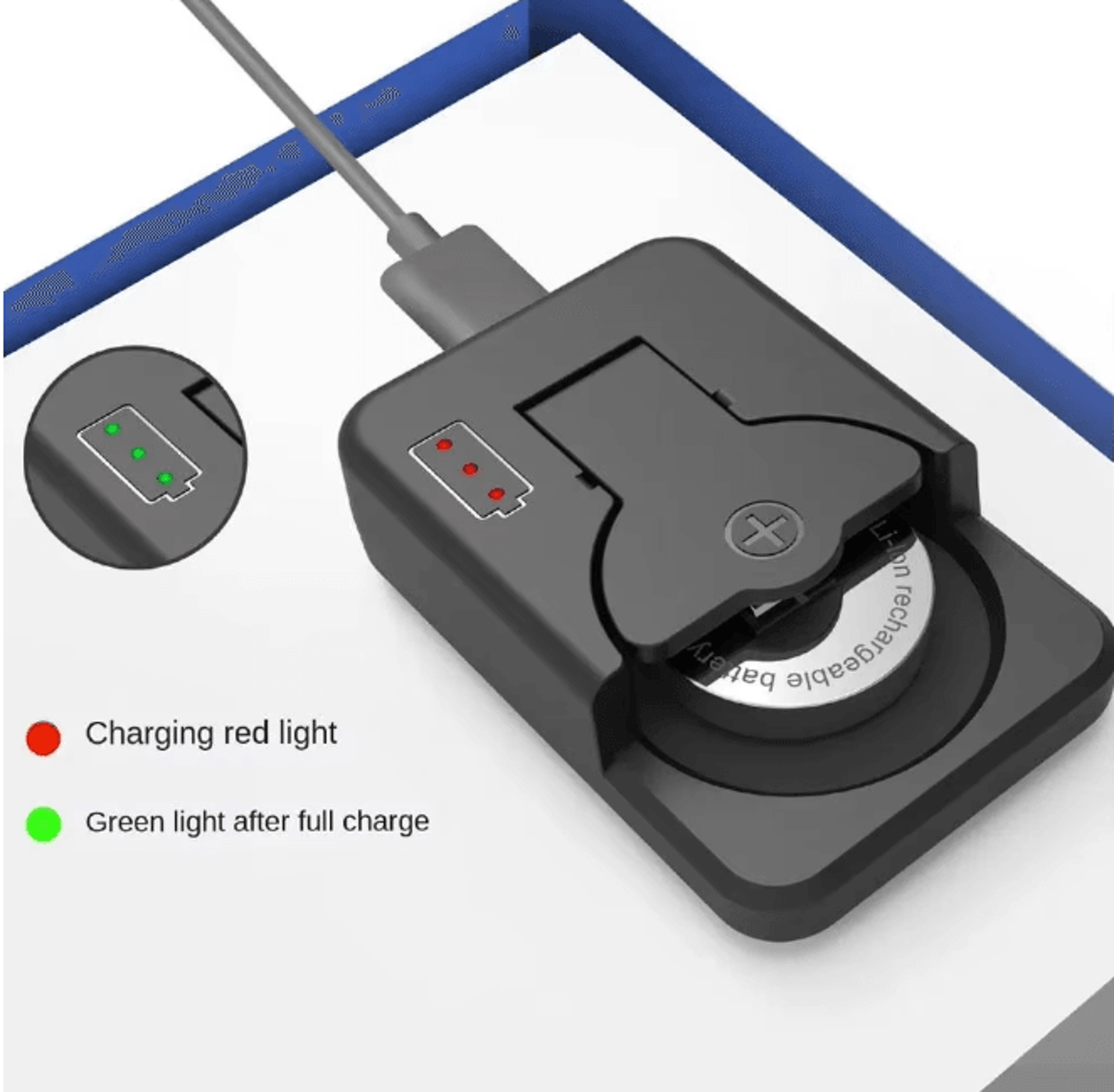 Button Battery Charger Universal Coin Cell Charger With LED Indicator 0