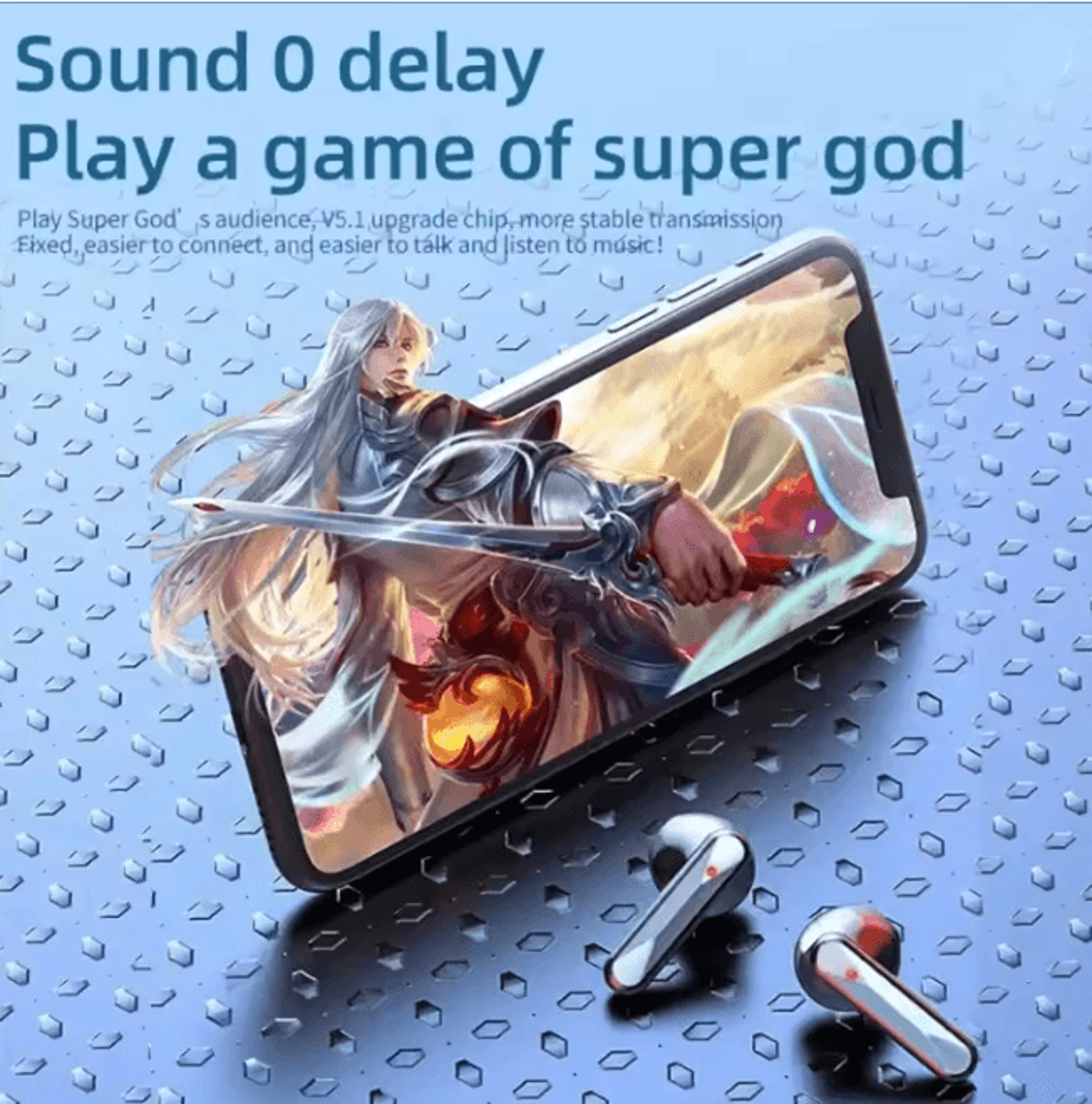 S20 Wireless Bluetooth Earbuds With Digital Display Low Latency Gaming Headphones 3