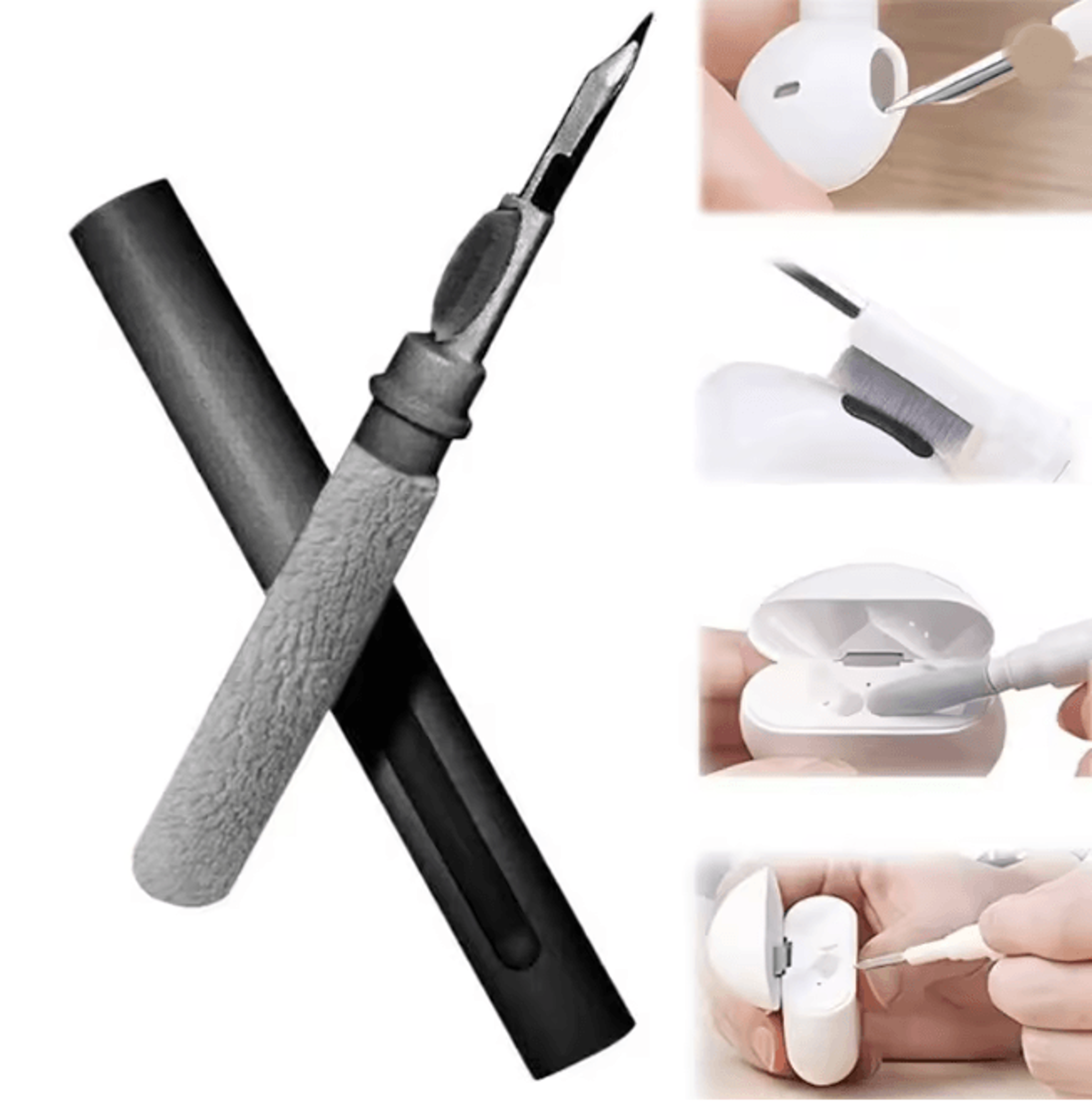 3 In 1 Earphone Cleaning Pen Dust Removal Tool For Phones Tablets And Headphones 0