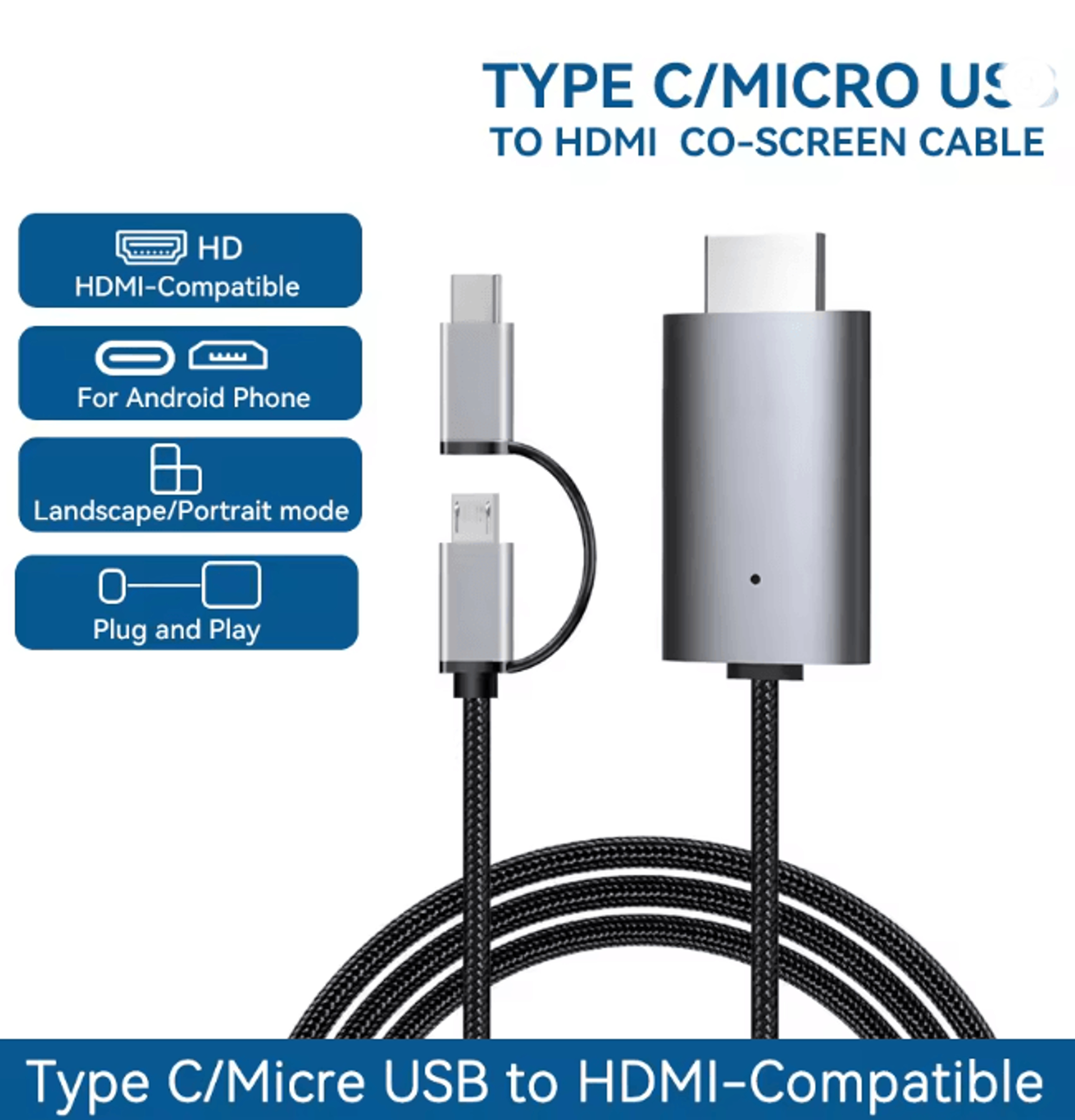 LD39 Wireless Screen Mirroring TV Stick Type C To HDMI Streaming Adapter 4