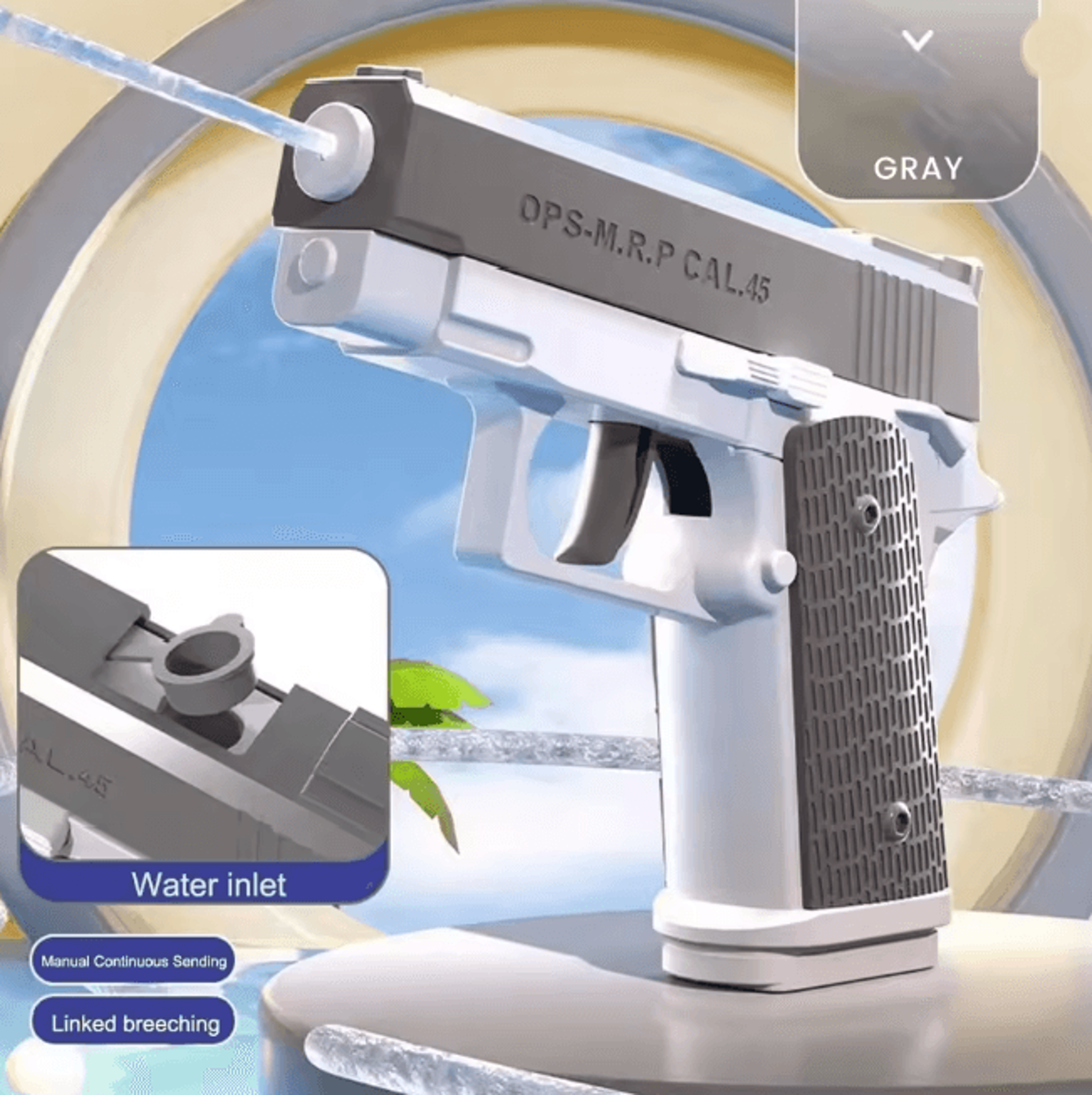 M1911 Water Gun Pistol Summer Outdoor Water Blaster Toy 4