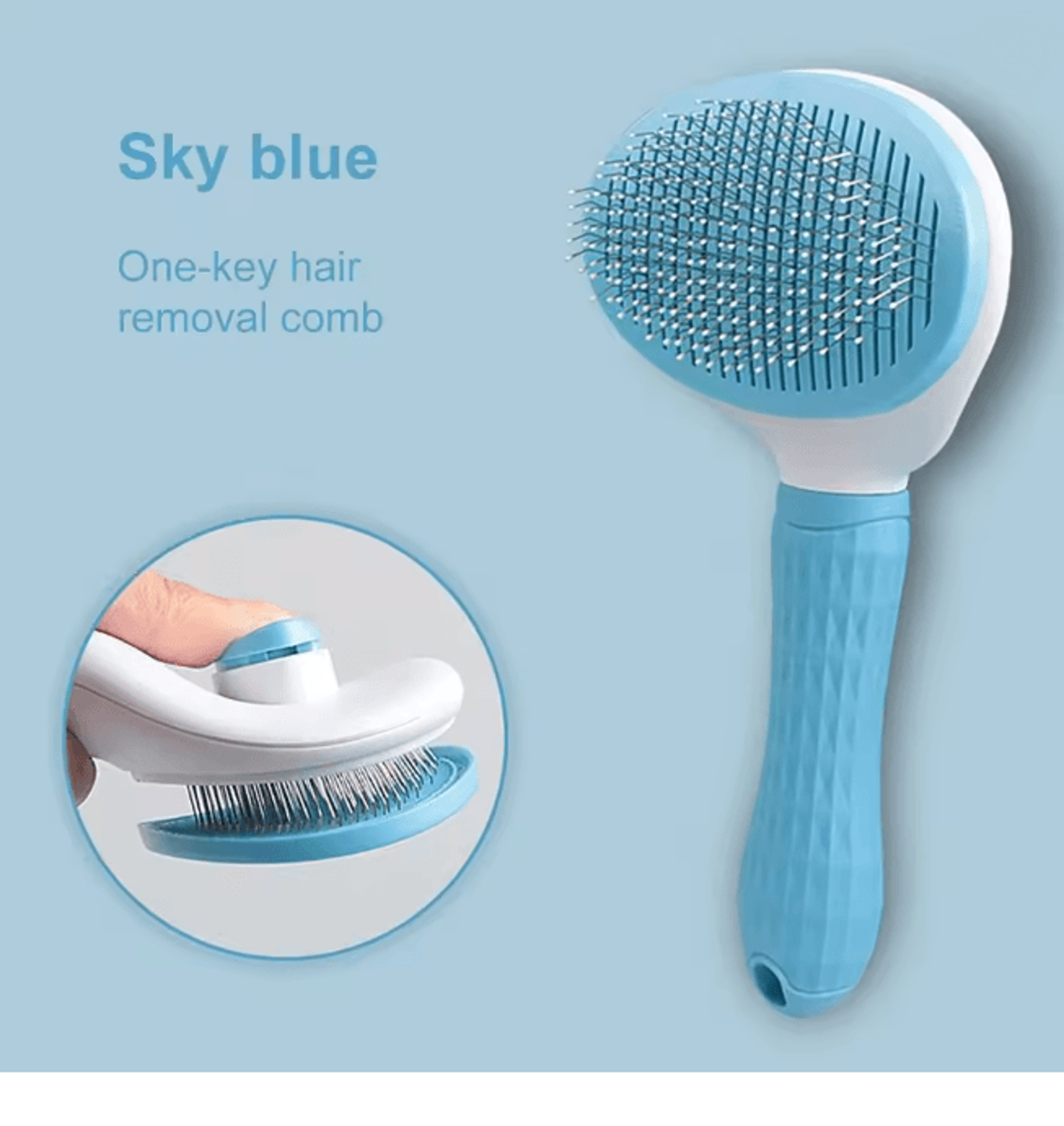 Dog Hair Remover Grooming Brush For Long Hair Dogs And Cats 3