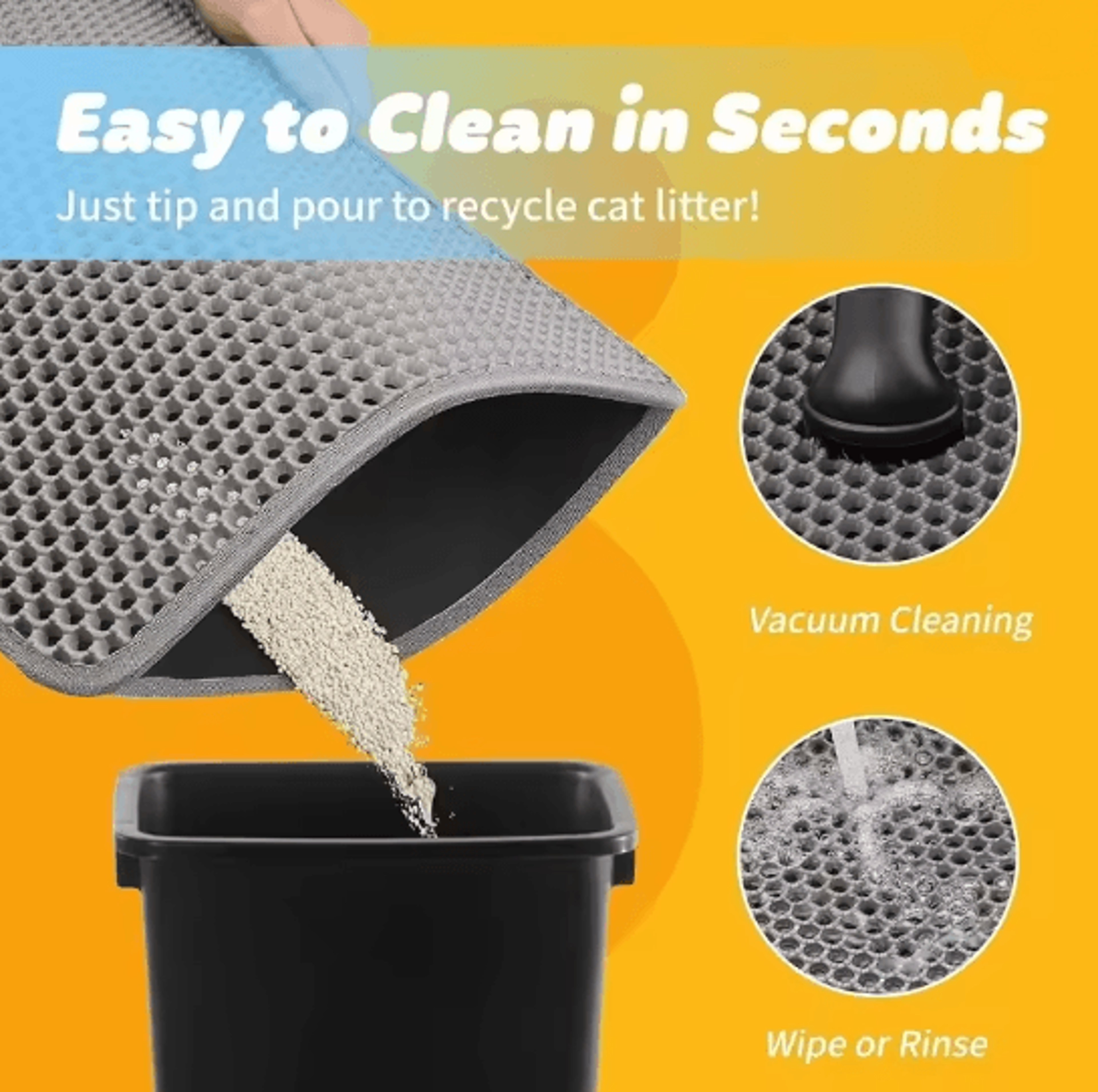 Double Layer Cat Litter Mat Waterproof Non Slip Pet Litter Trap Mat 1
