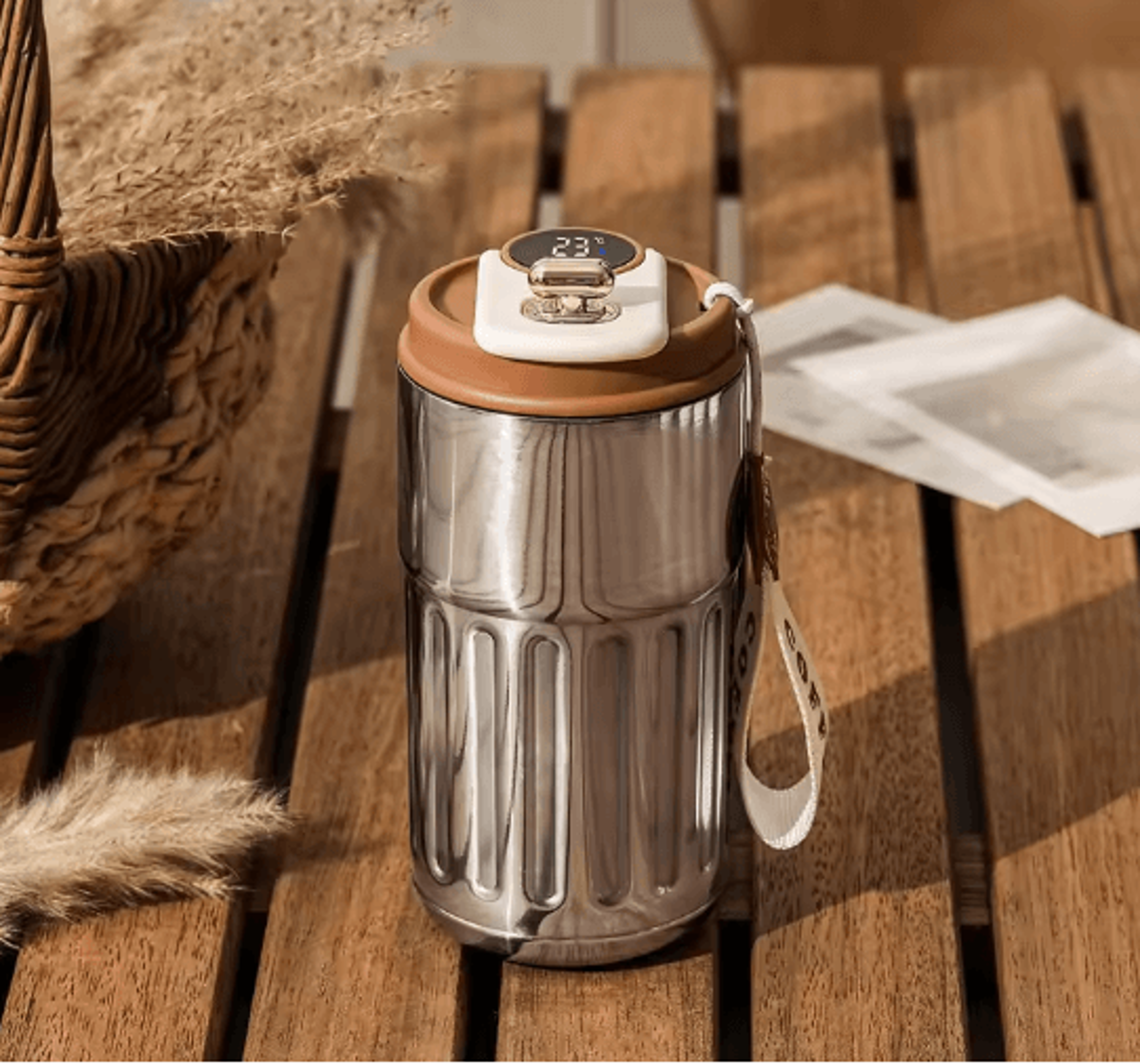 Smart Temperature Display Thermos Bottle Stainless Steel Vacuum Travel Mug 3