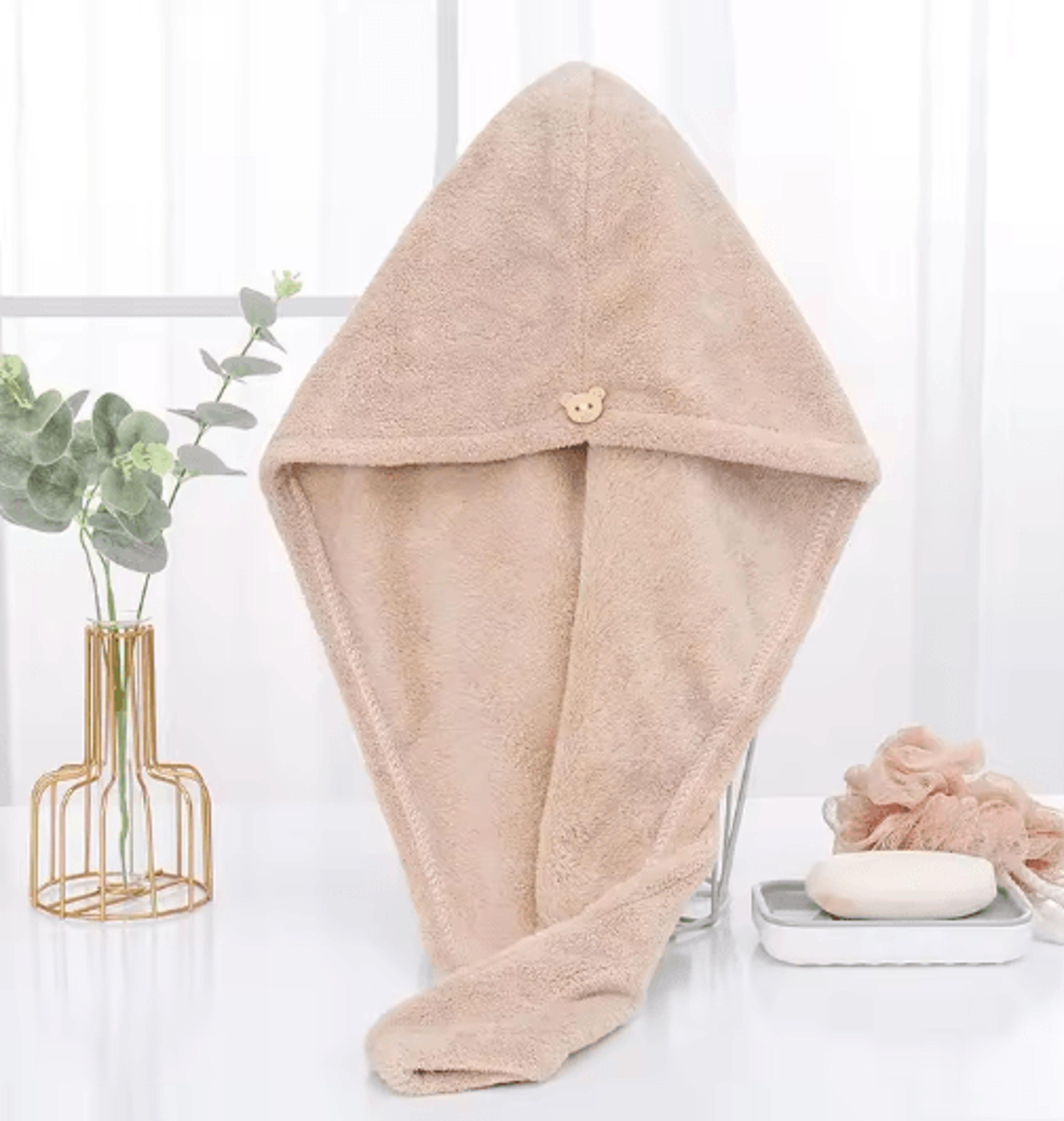 Microfiber Hair Towel Fast Drying Hair Wrap For Women 4