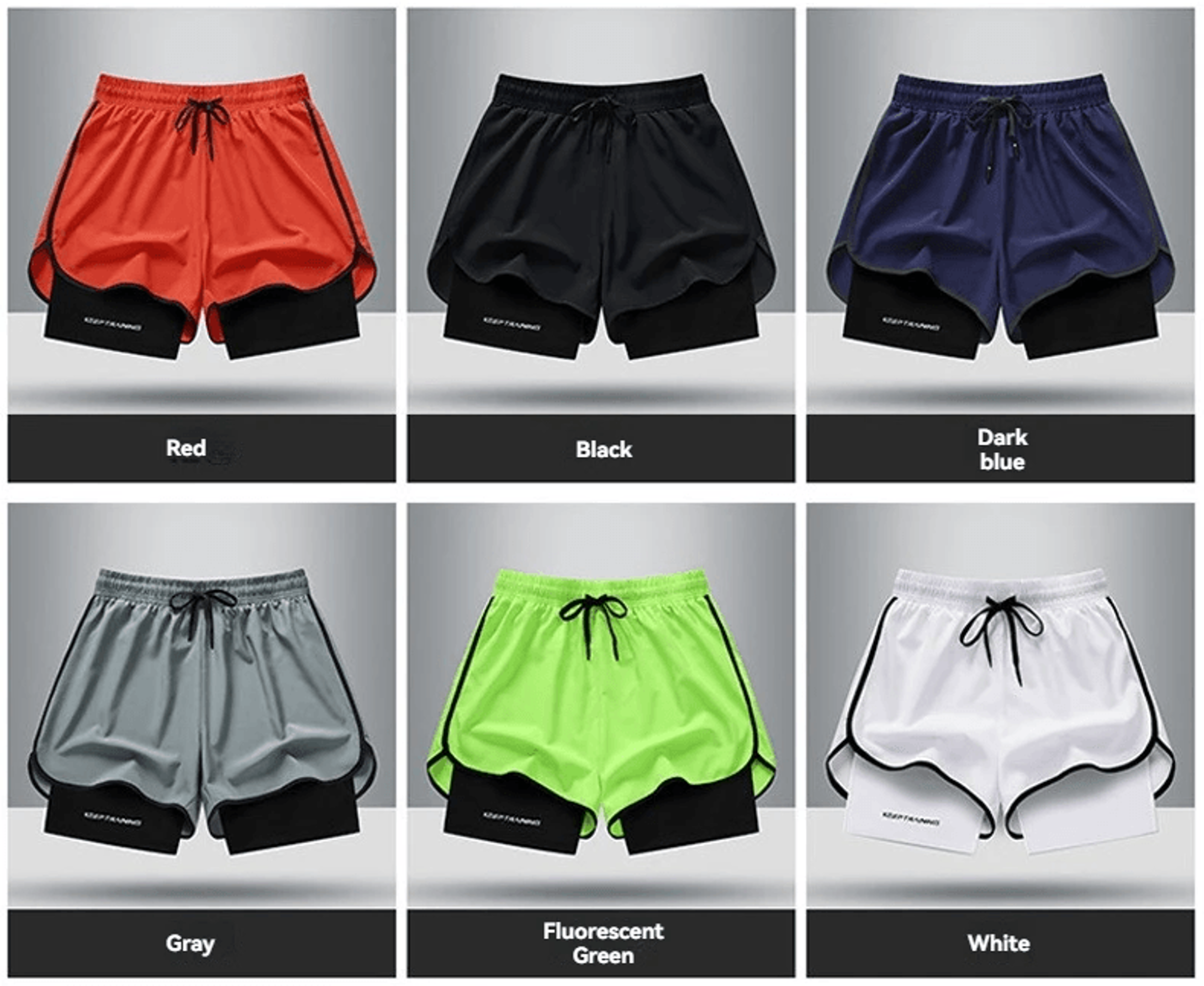 Ice Silk Mens Sports Shorts Quick Dry Running Basketball Fitness Set 0