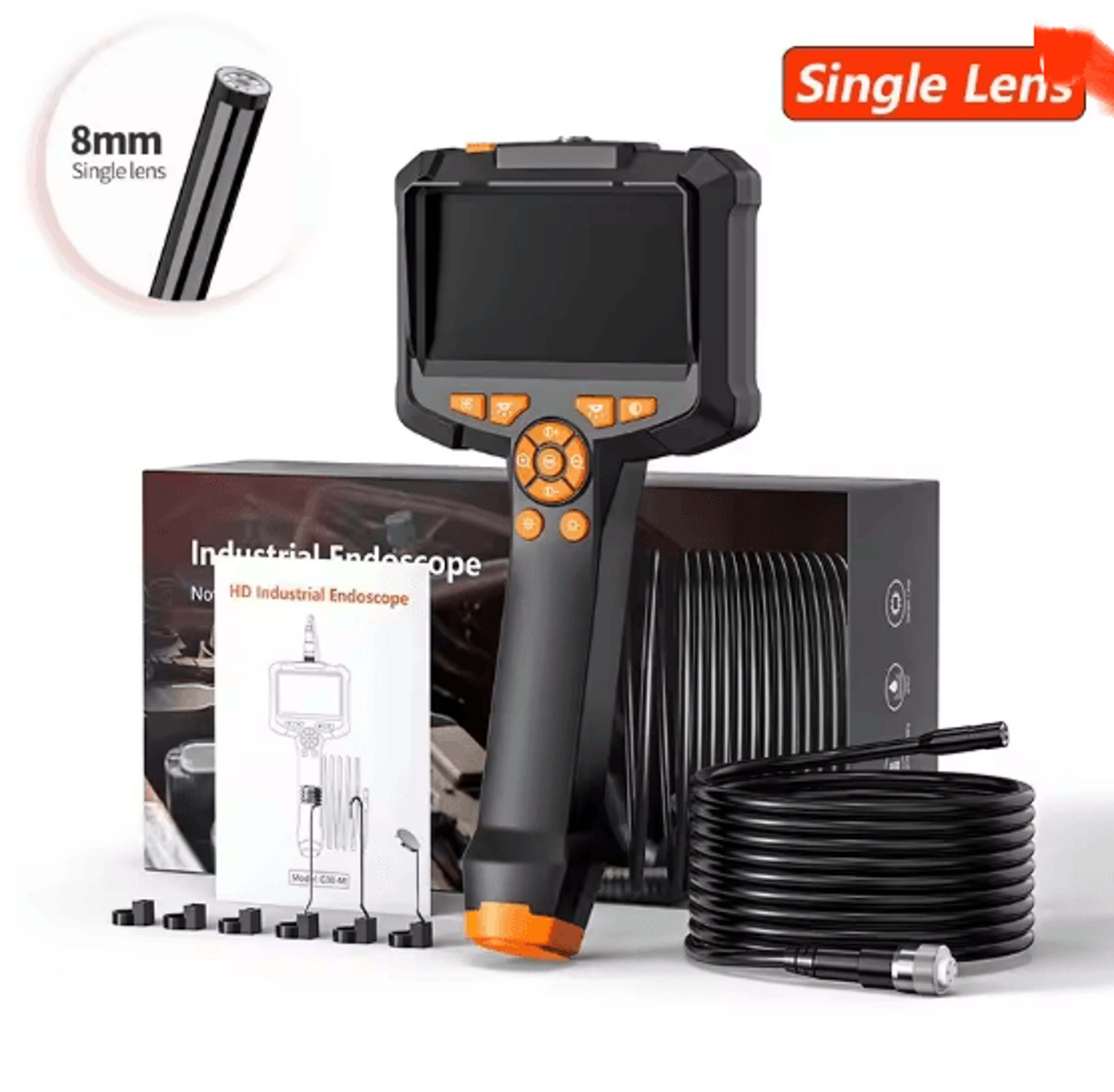 HD Industrial Endoscope Camera With 43 Inch IPS Screen And Waterproof Borescope 3