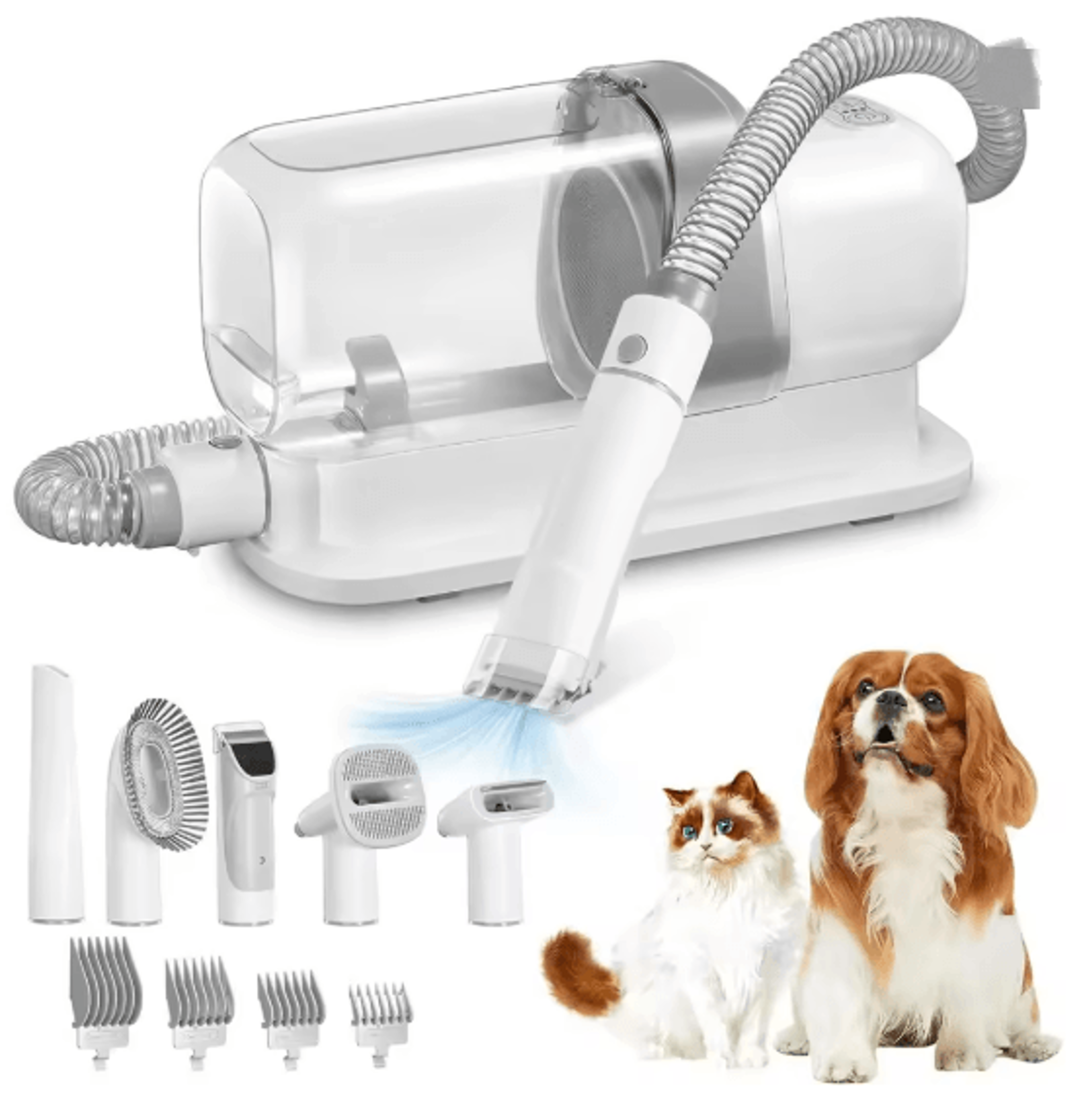 Dog Grooming Vacuum Kit With Brush And Large Capacity Pet Hair Cleaner 3