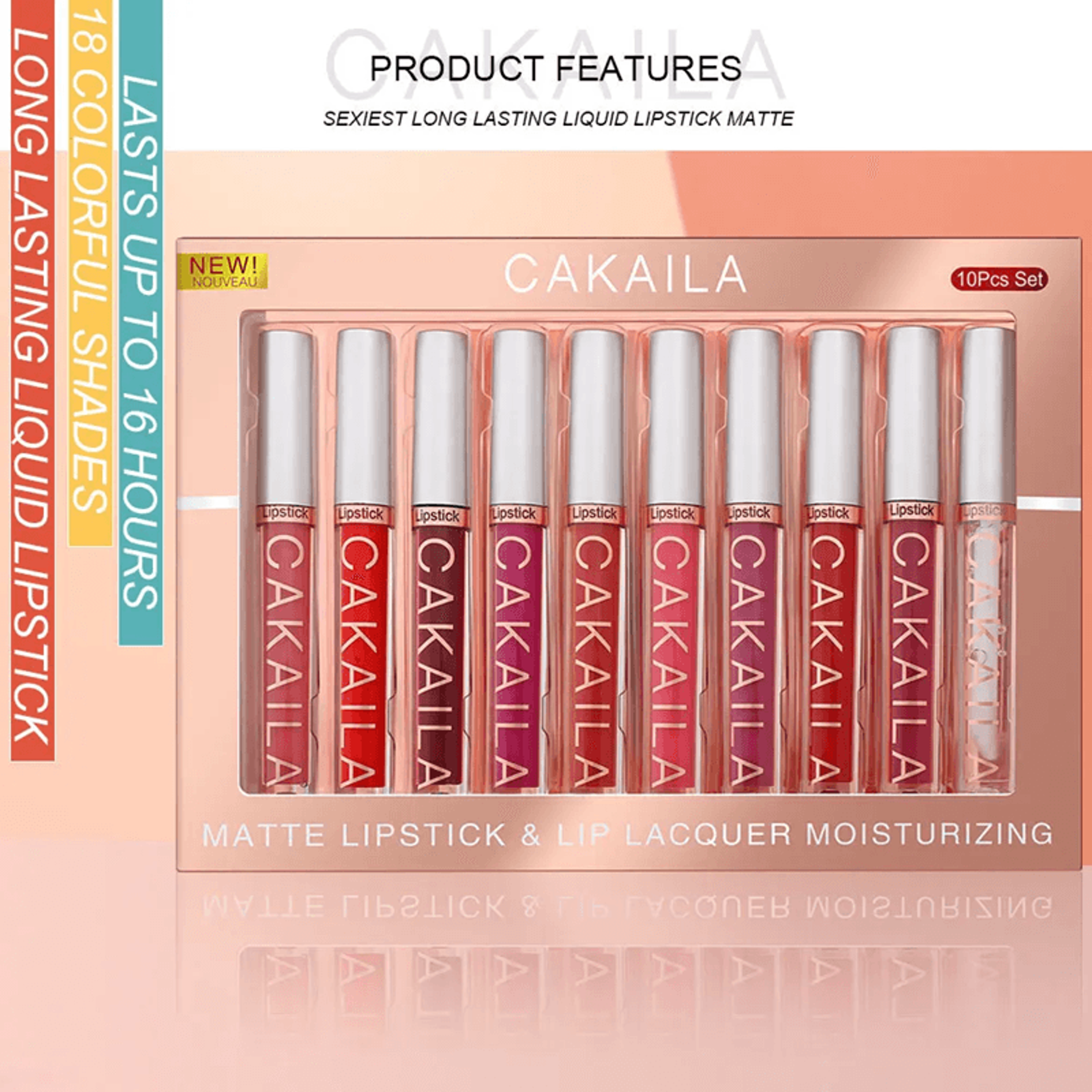 10 Piece Nude Matte Liquid Lipstick Set Long Lasting Velvet Finish 1