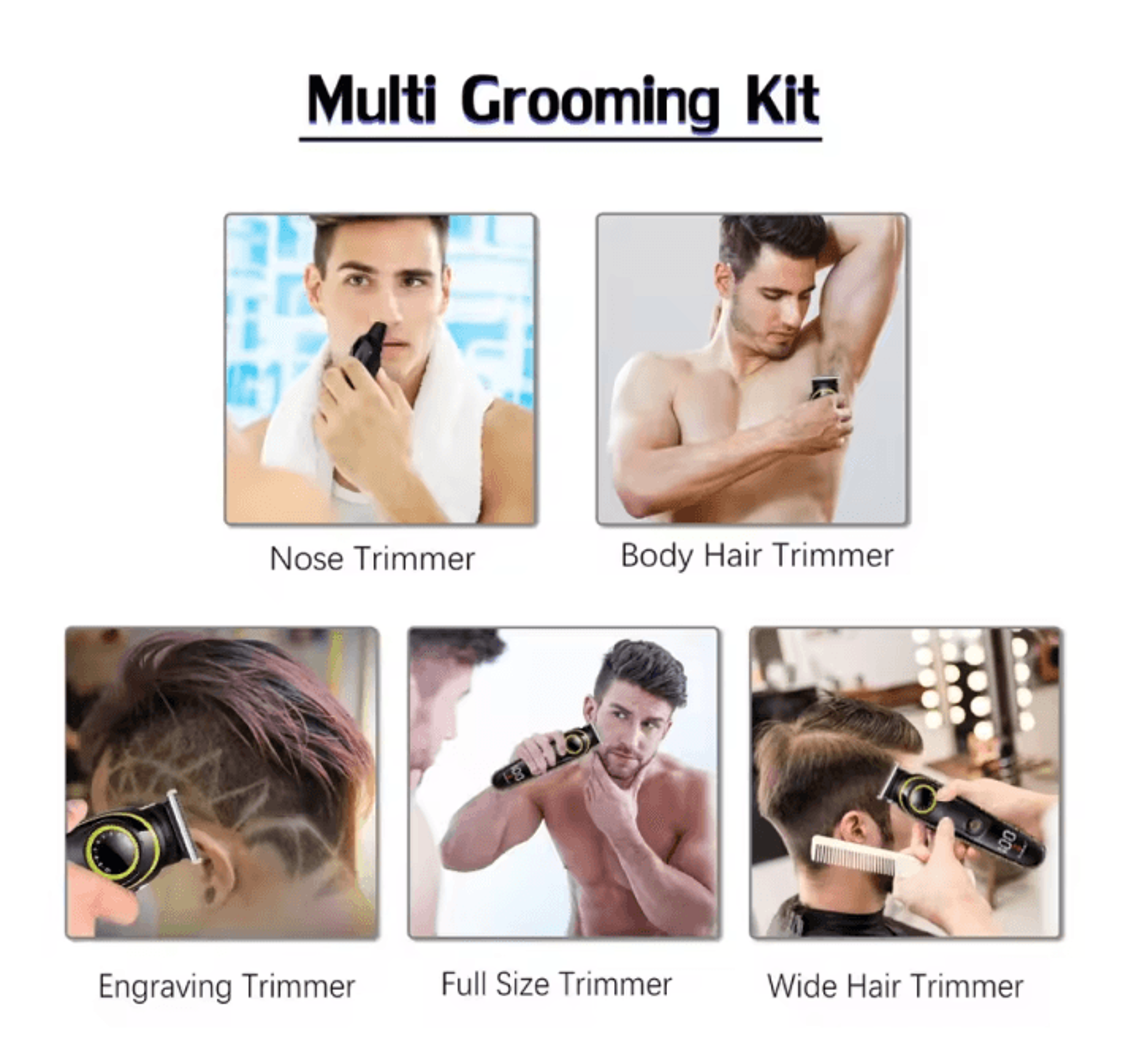 Kemei 696 Electric Hair Clipper 5 In 1 Professional Trimmer For Men 3