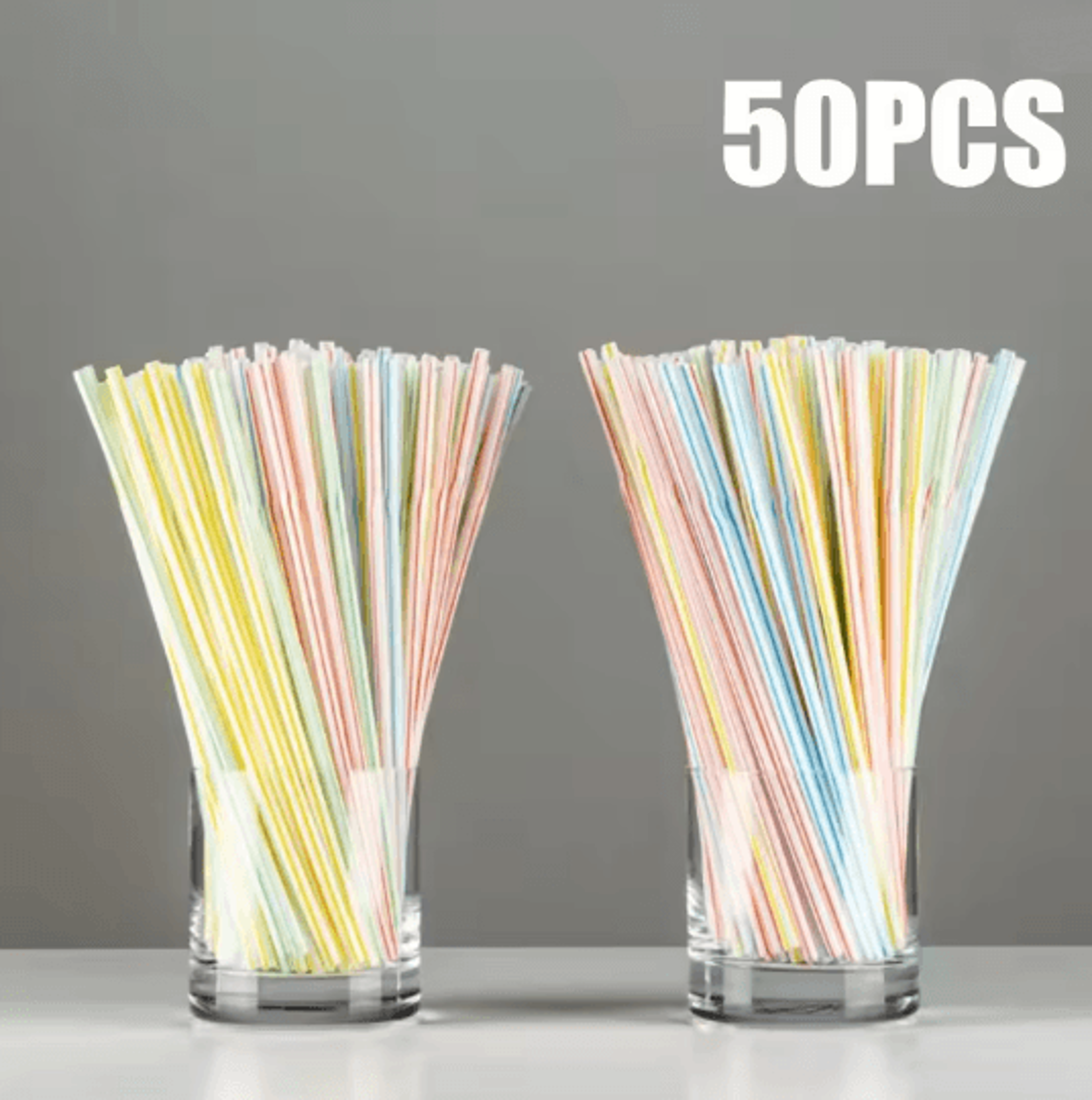 Fluorescent Bendable Drinking Straws Reusable Plastic Party Supplies 16
