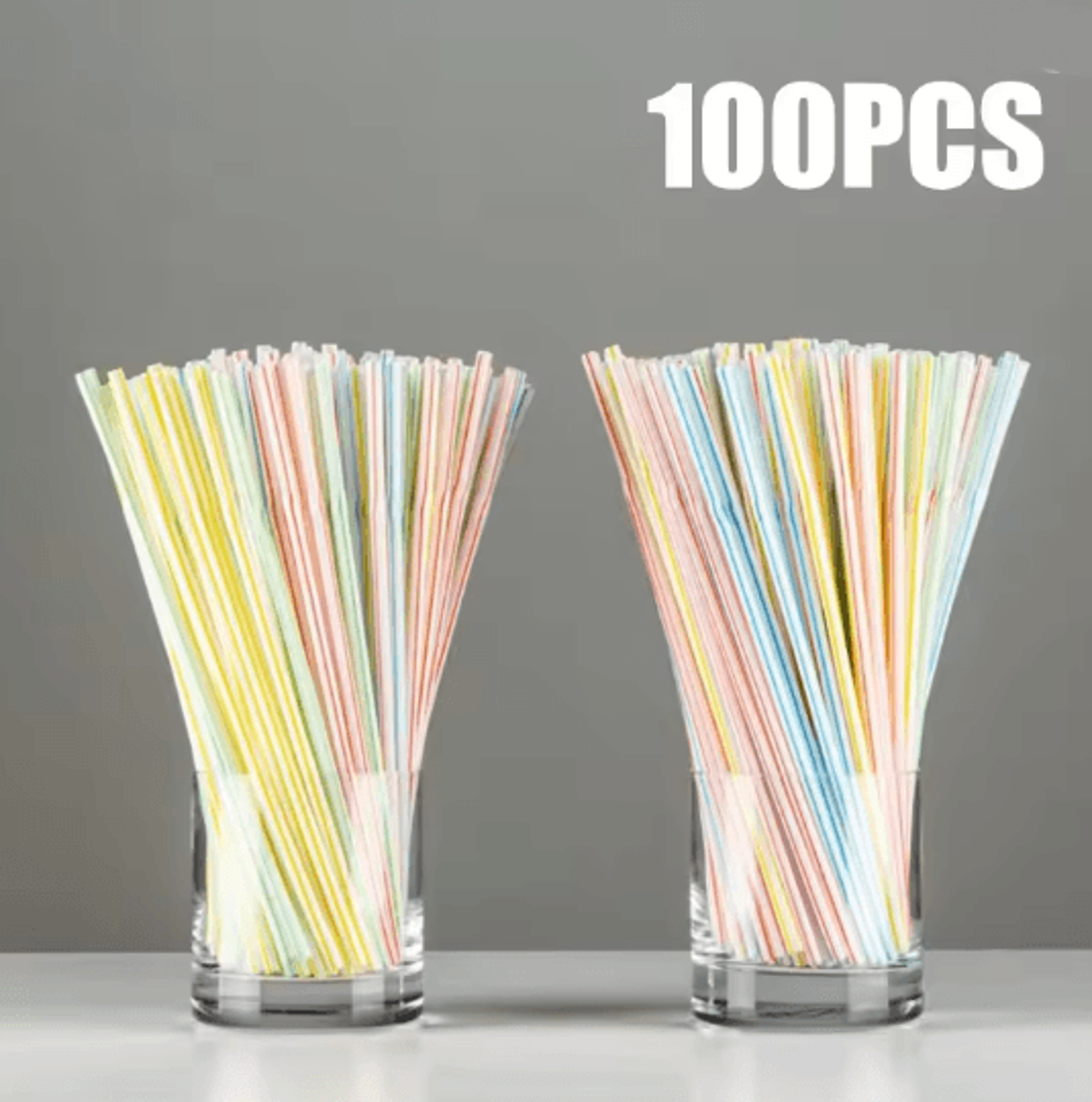Fluorescent Bendable Drinking Straws Reusable Plastic Party Supplies 3