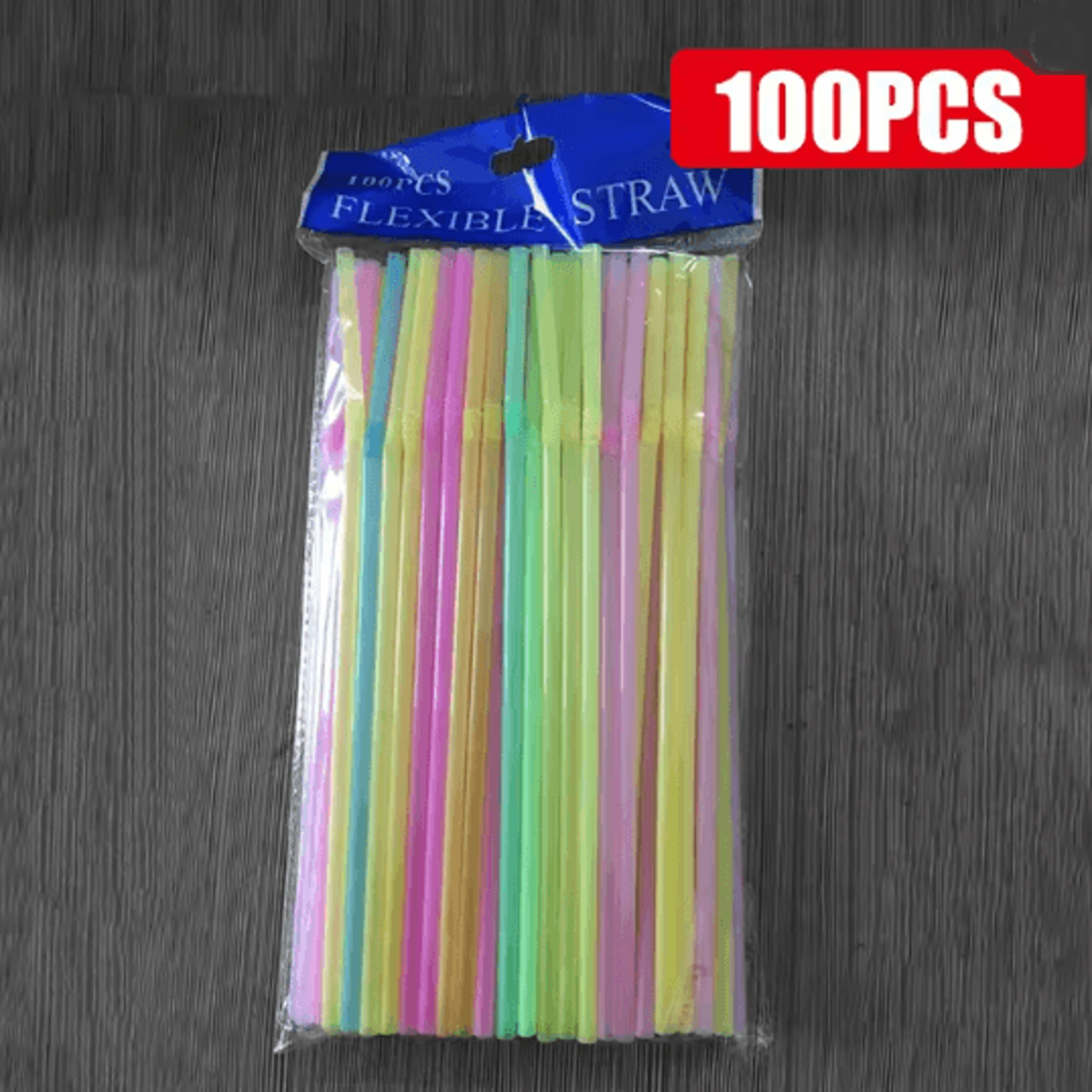 Fluorescent Bendable Drinking Straws Reusable Plastic Party Supplies 4